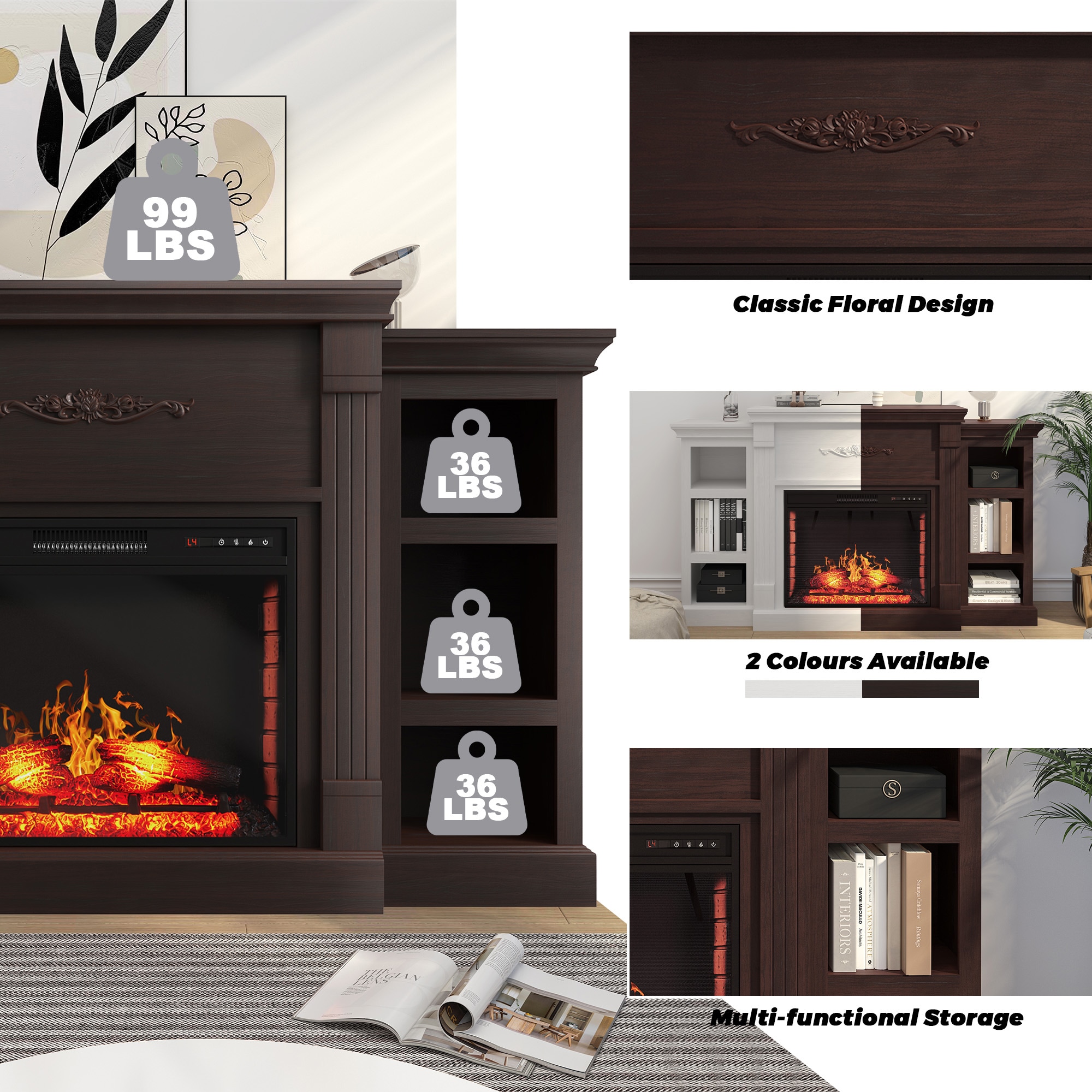 Clihome CL-SX1HA70BR Electric-Fireplaces - View #7