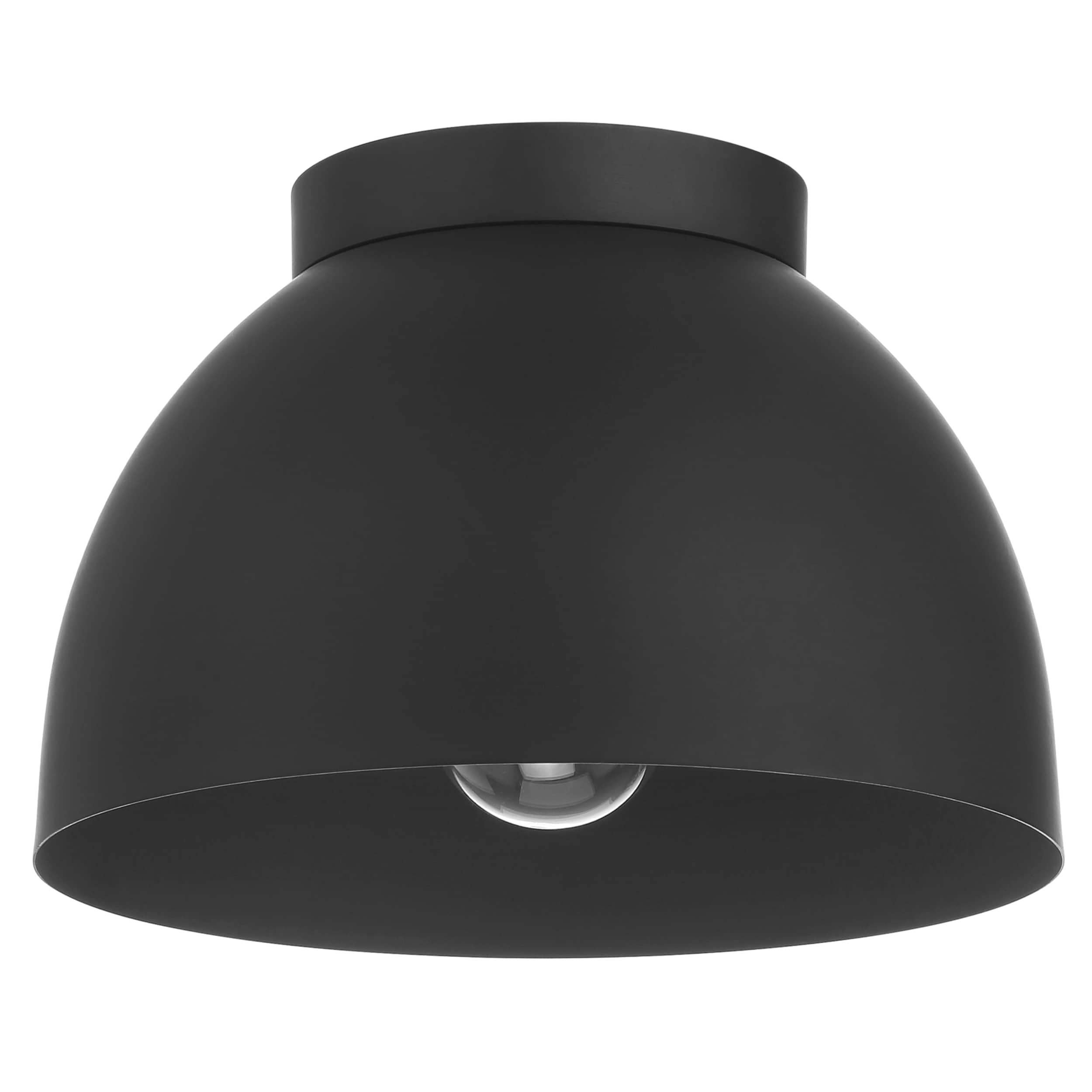 Hunter 48132 Erling 1 -Light 10-in Matte Black Flush Mount Light
