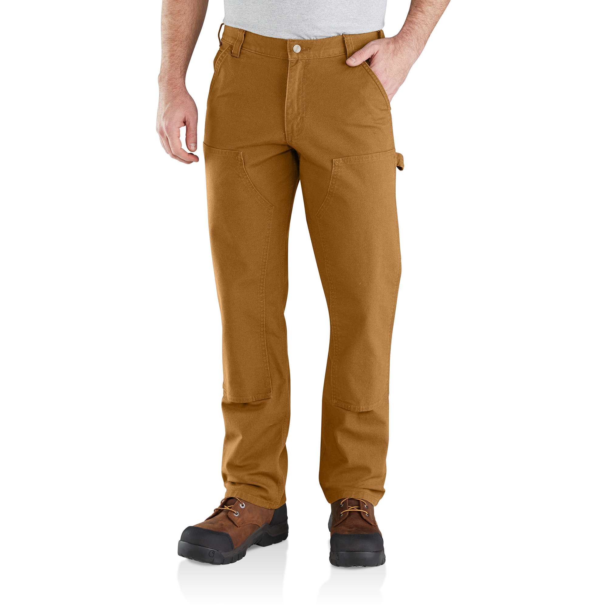 Carhartt Men's Carhartt Brown Duck Work Pants (32 x 34) in the