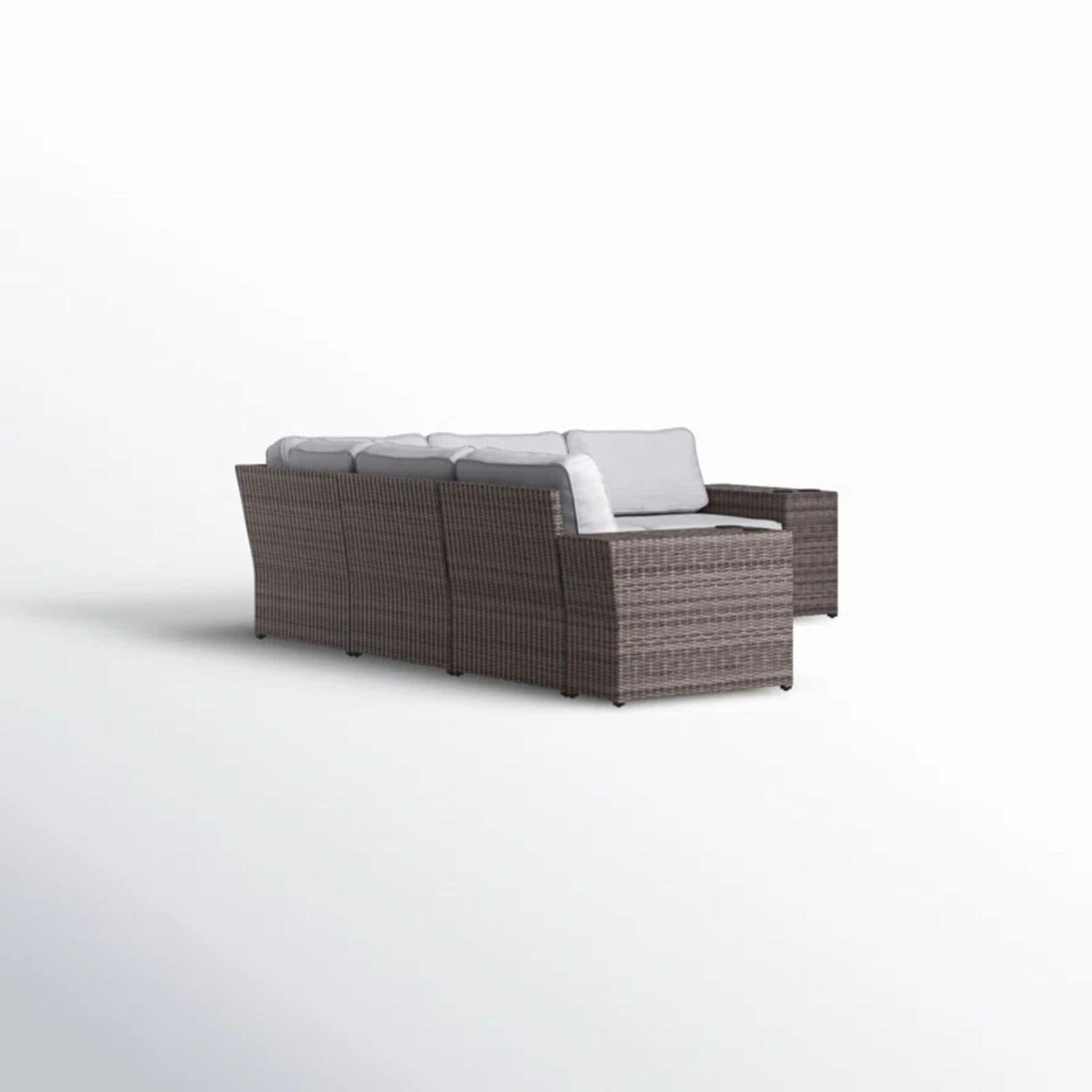 GDFStudio Camden Coastal Farmhouse Wicker Reversible Outdoor Sectional ...