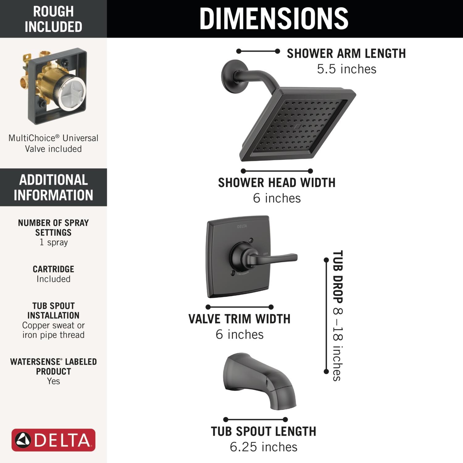 Delta 144864-BL Tub-Shower-Faucets - View #3