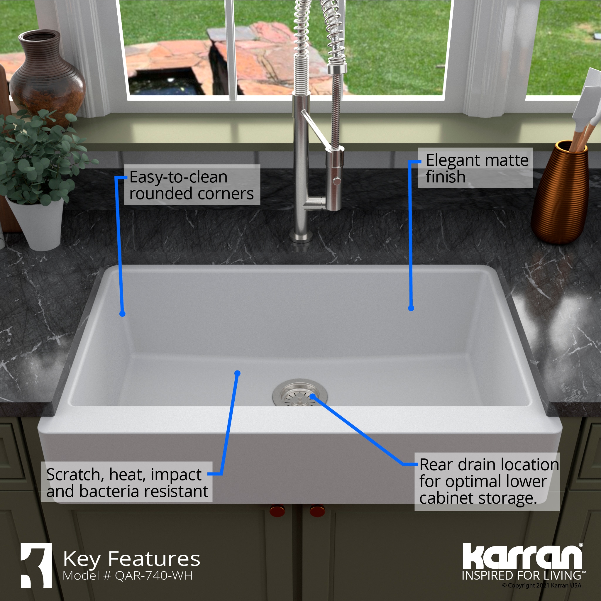 Karran QAR-740-WH Kitchen-Sinks - View #6