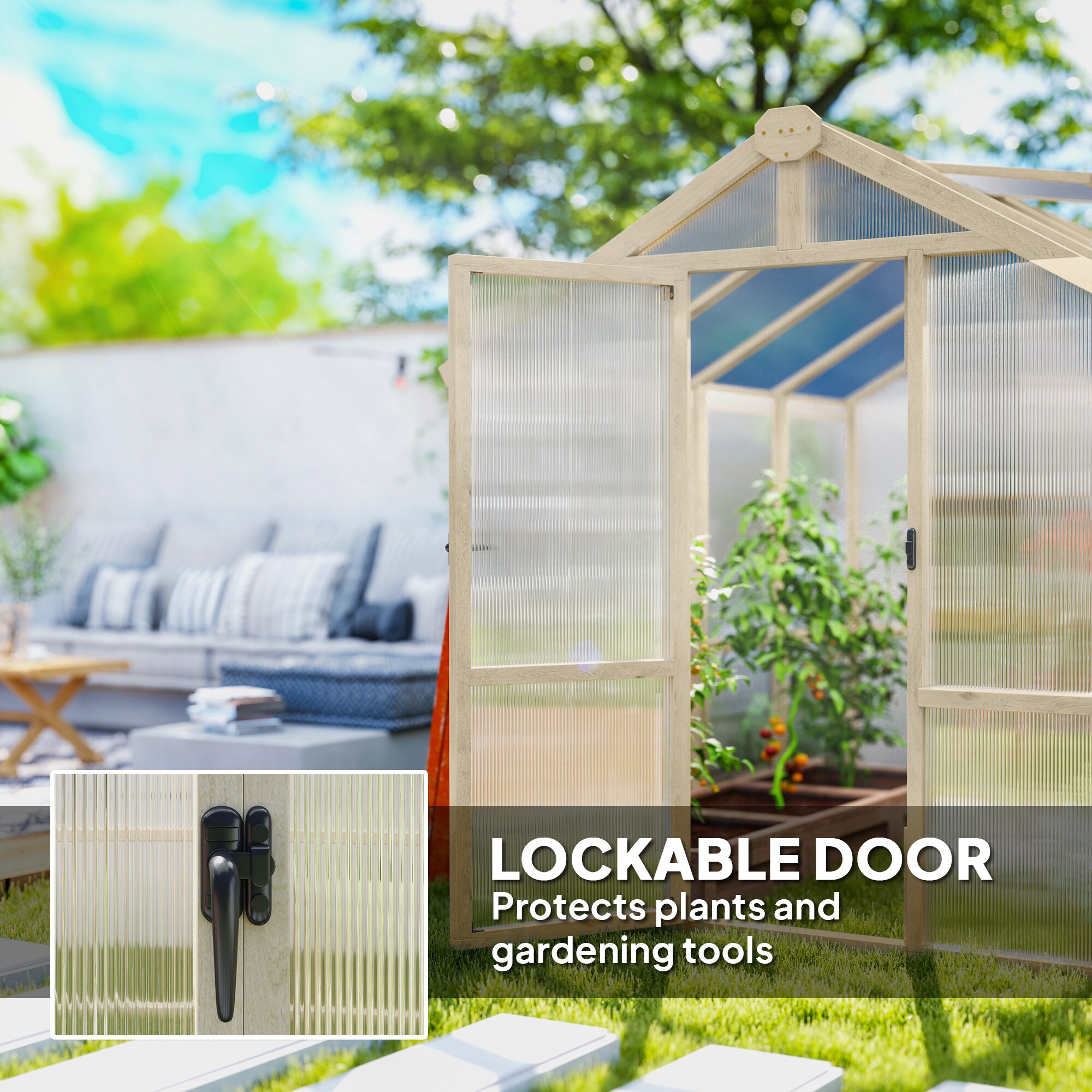 Outsunny 84H-369V02BN greenhouses - View #5