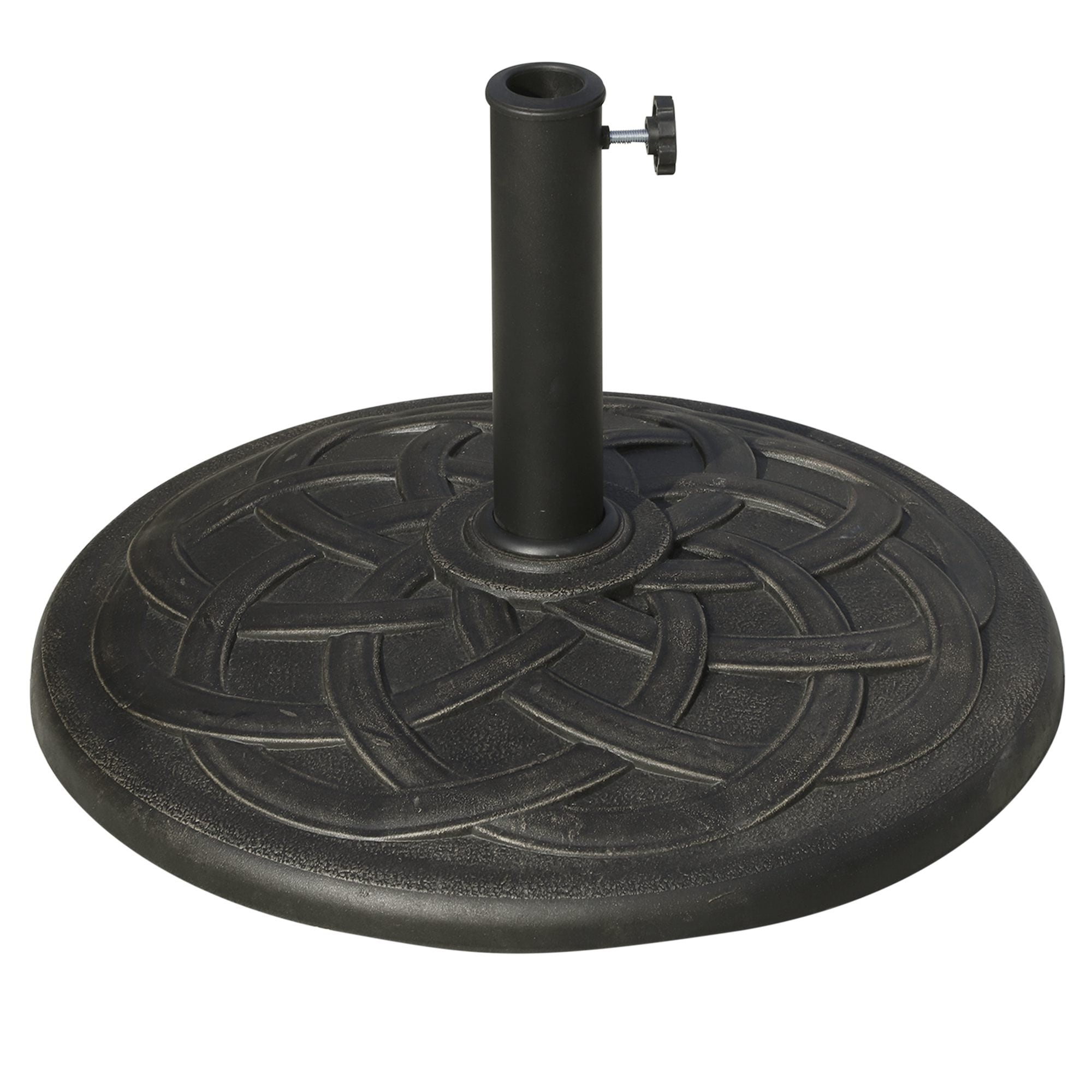 Kahomvis AOS-QP109-051 Round Resin Umbrella Base Antique Bronze Patio Umbrella Base
