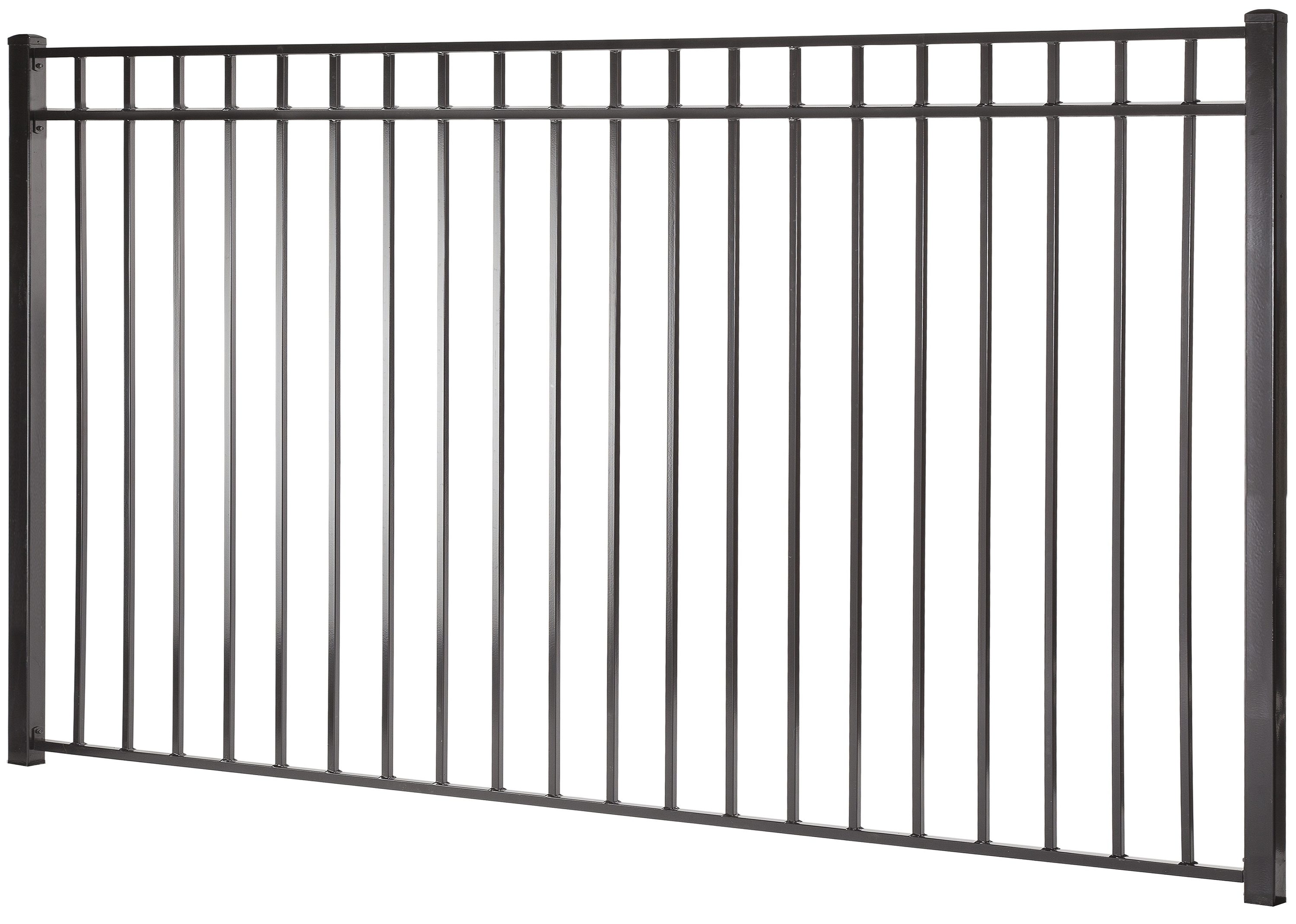 Monroe 5-ft H x 8-ft W White Steel Decorative Fence Panel