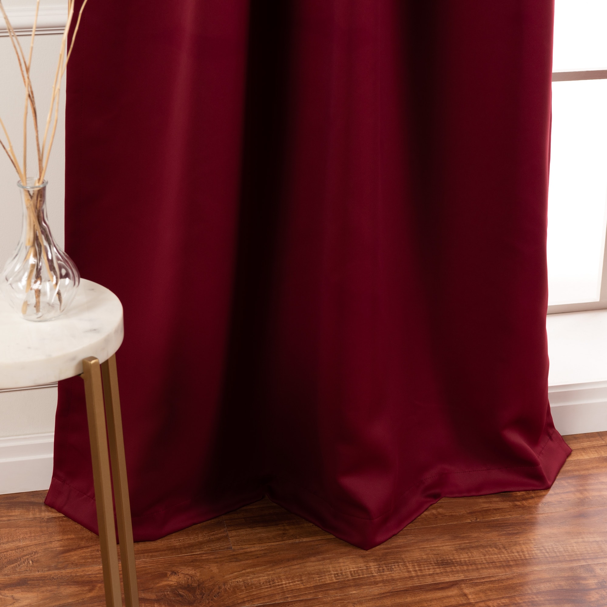 Best Home Fashion SOLID-102-BURGUNDY curtains - View #4