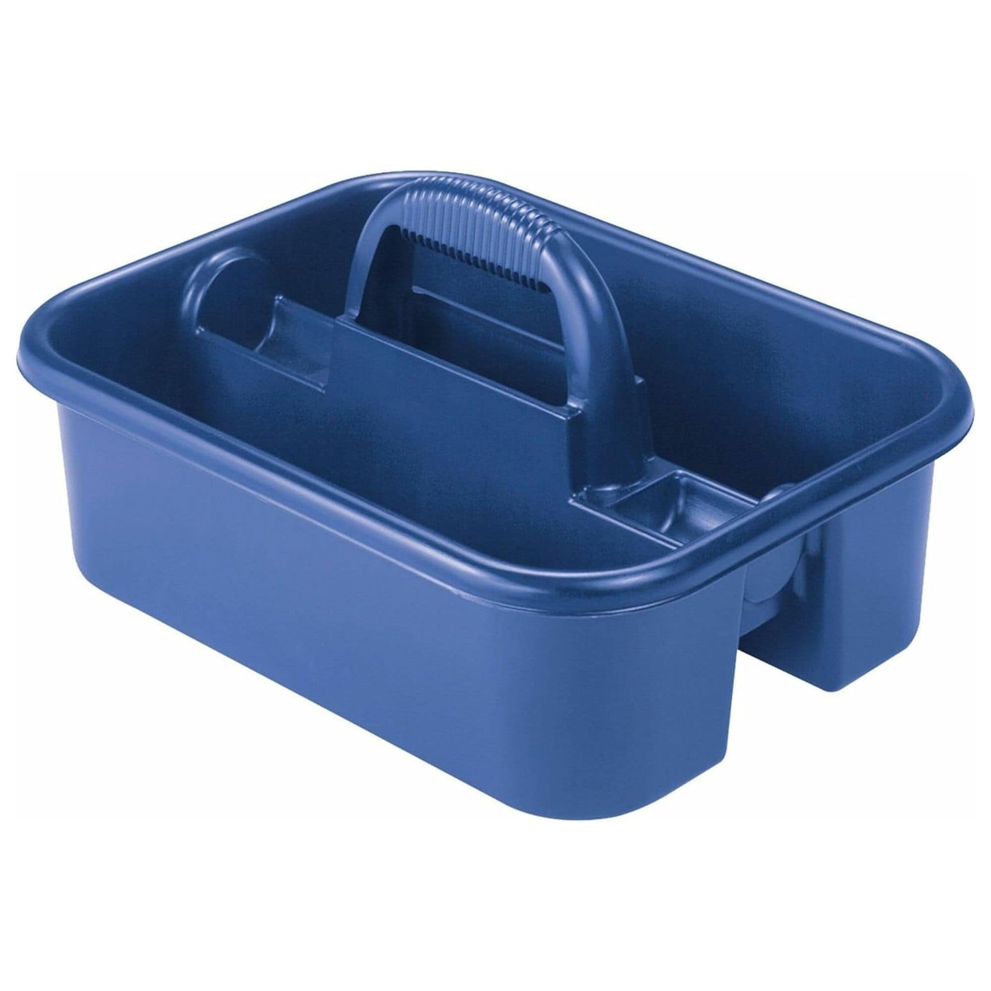 Akro-Mils Plastic Tool Tote Organizer Caddy w/ Handle and Dual Compartments Blue #09185BLUE