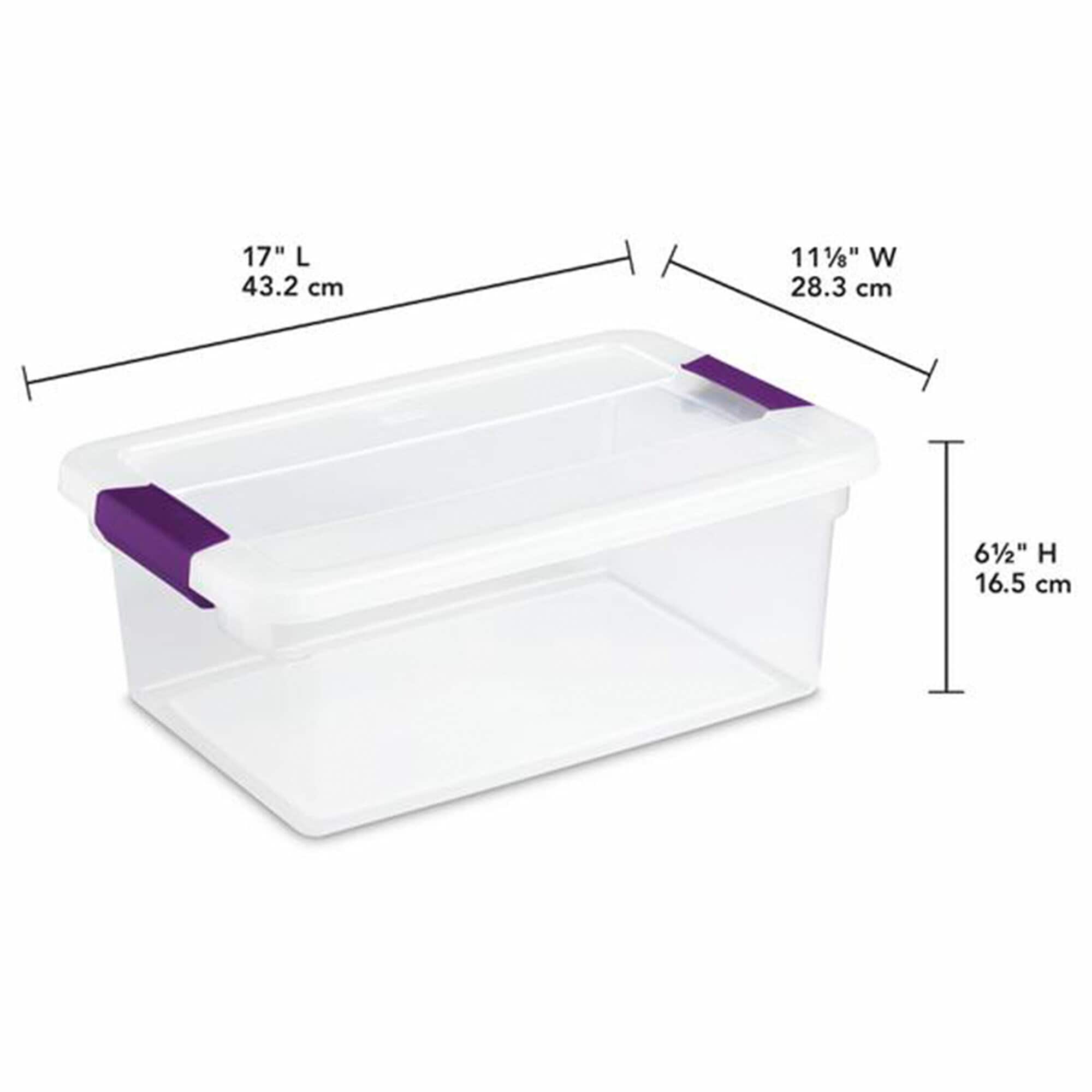 Sterilite 32 Qt Under Bed Latching Storage Container w/ Hinge Lid, Red (12  Pack)