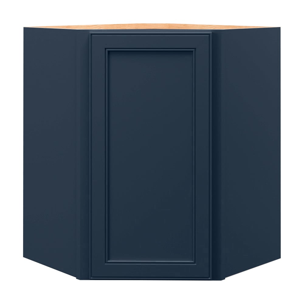 allen + roth 9363SH Southam 24-in W x 39-in H x 12-in D Navy Diagonal Corner wall Fully assembled Cabinet Recessed Panel