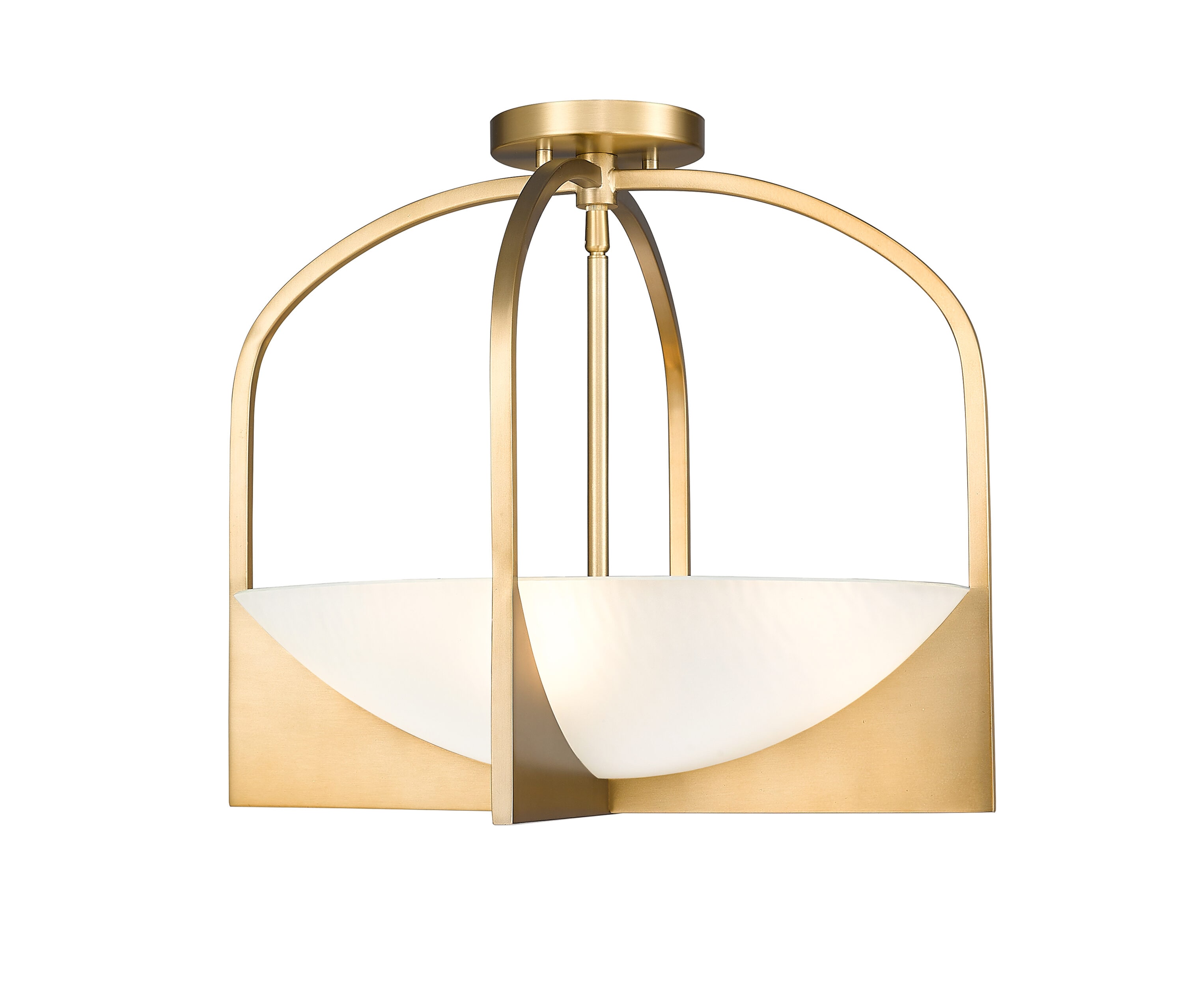 Z-Lite 1947SFS-MGLD Devon 4 -Light 18-in Gold Semi Flush Mount Light