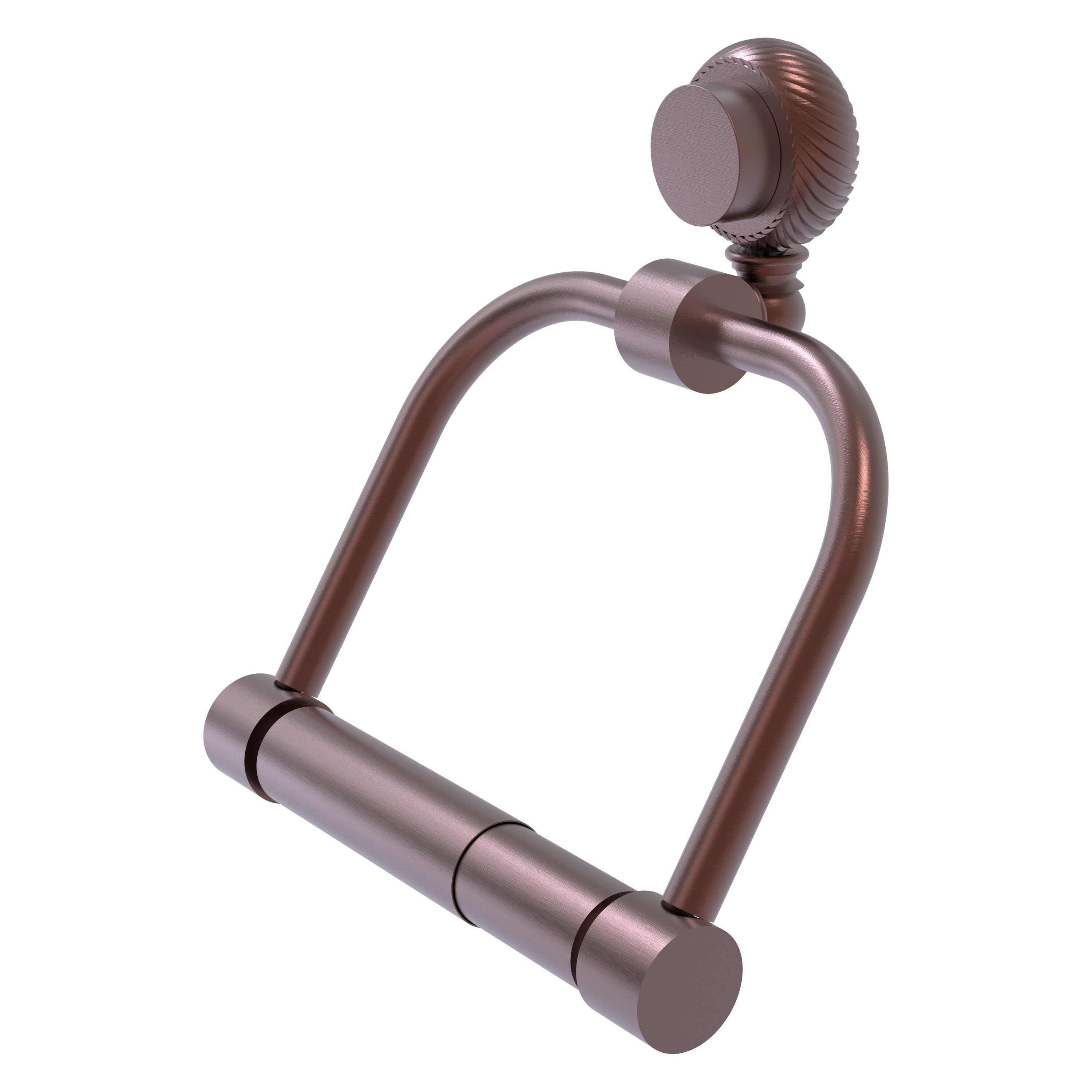 Allied Brass 424T-CA Venus Antique Copper Wall mount Double post Toilet Paper Holder 1 -Rolls with Storage