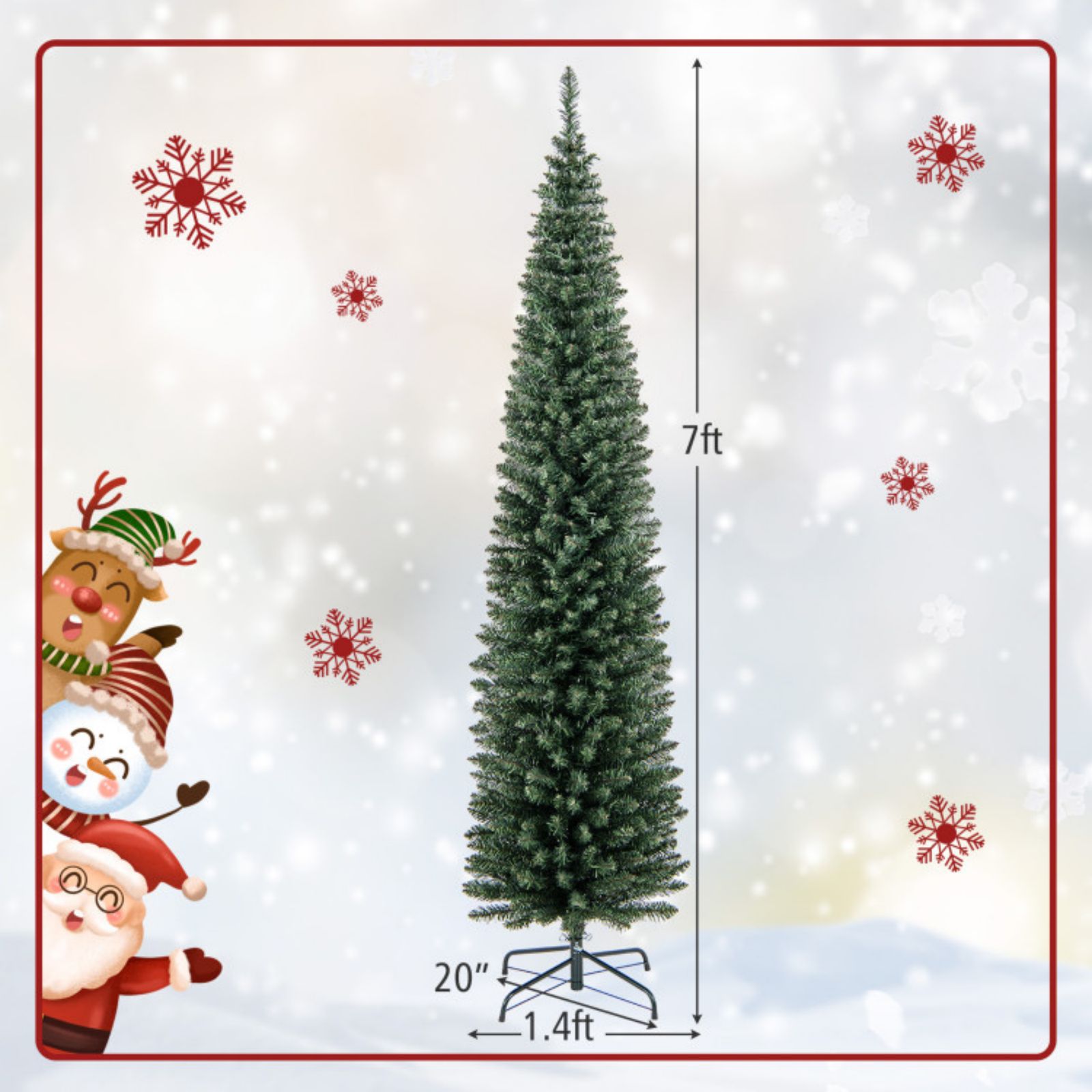 WELLFOR CM-HPY-23607 Artificial-Christmas-Trees - View #2