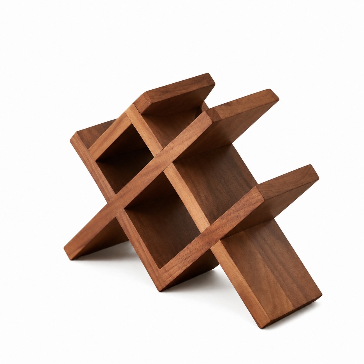 Aoibox 4 Bottle Solid Oak Countertop Wine Rack 12 48 x 9 36 in Walnut Hand Rubbed Plant Based Wax Finish Holder #LABL5TNH