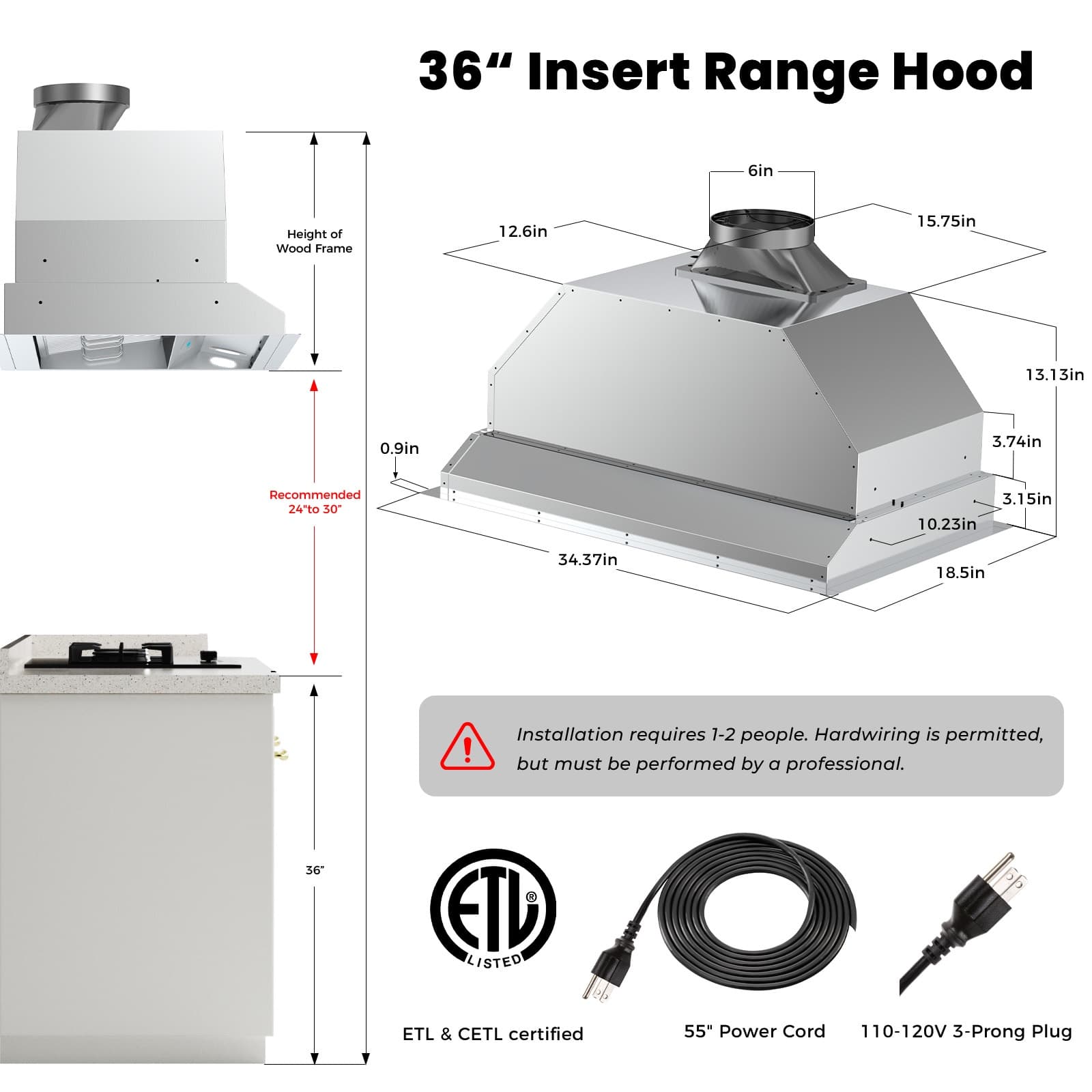 DIVAN DMB02-36-GC Undercabinet-Range-Hoods - View #4