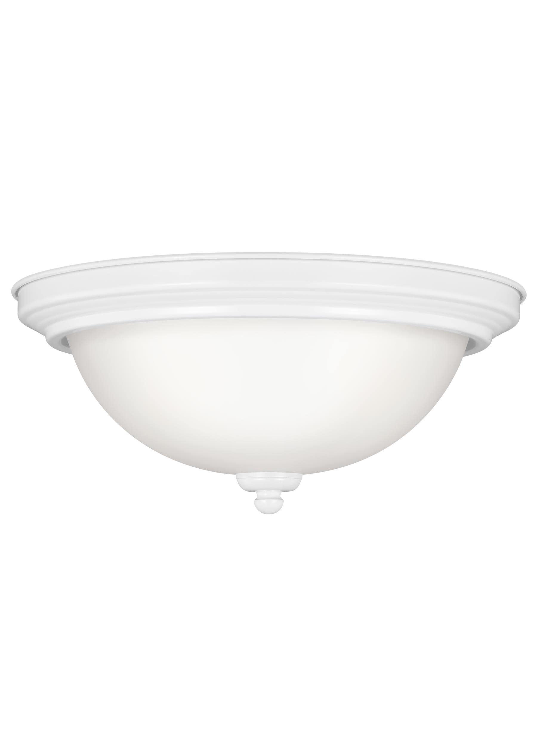 Generation Lighting 77064EN3-15 Geary 2 -Light 12.5-in Multiple finishes White Flush Mount Light ENERGY STAR Certified