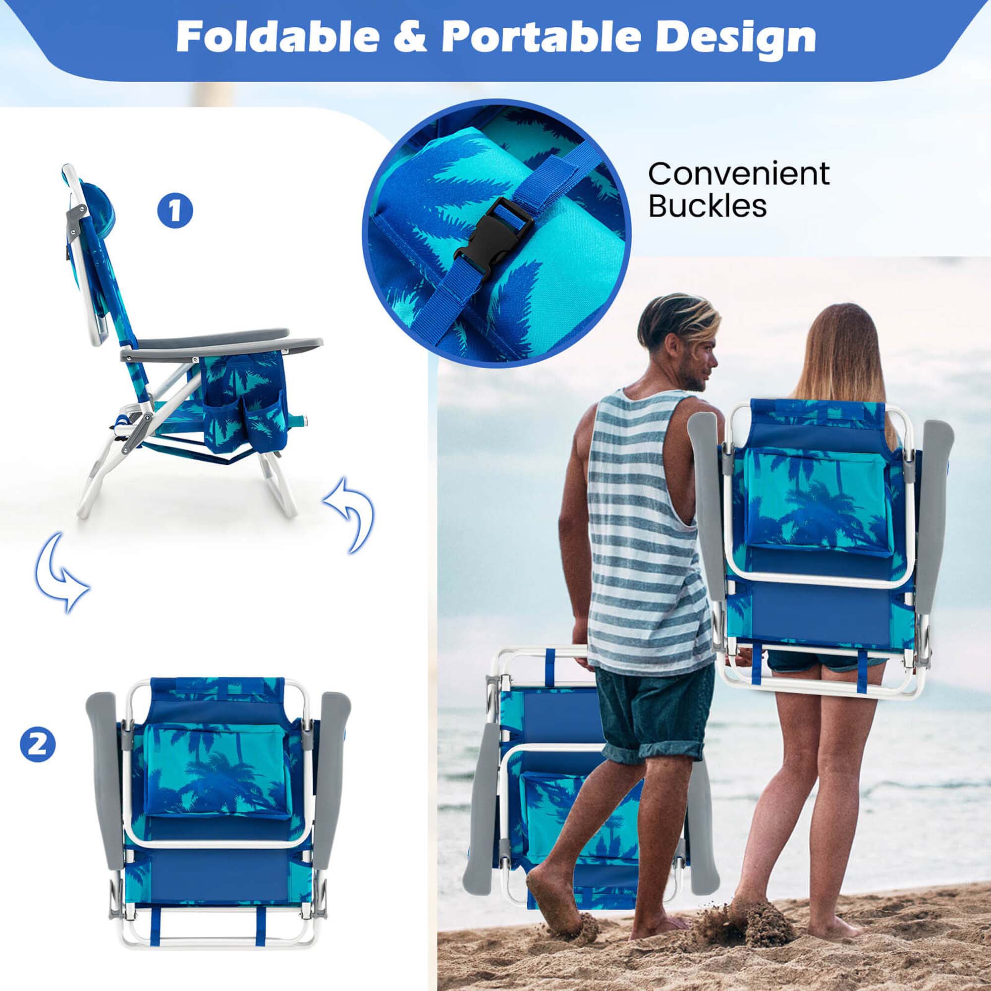 Costway HCST05854 Beach-Camping-Chairs - View #4