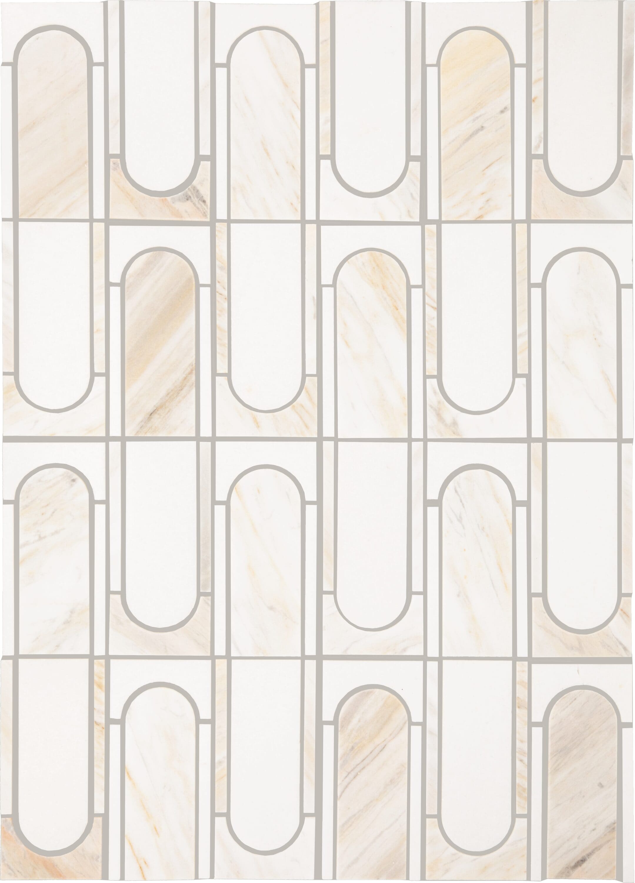 Daltile Perfit Mosaix Namaste and Thassos 12-in x 18-in Polished Natural Mixed Mosaic Wall Tile ( 16-sq ft Carton )