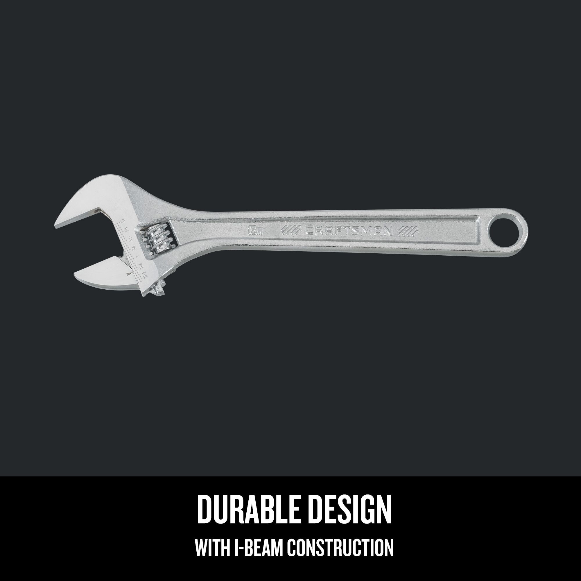 CRAFTSMAN 12-in Steel Adjustable Wrench in the Adjustable Wrenches  department at