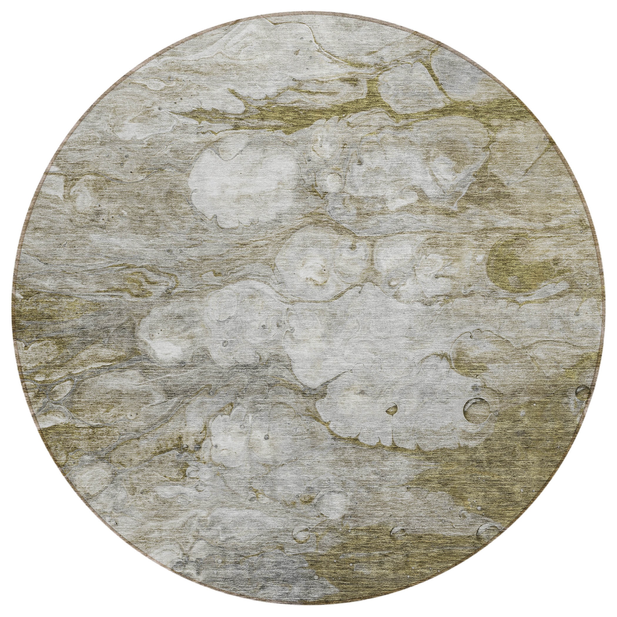 Addison Rugs ACN698BR8RO Chantille ACN698BR 8 x 8 (ft) Polyester Brown Round Indoor/Outdoor Geometric Machine washable Area rug