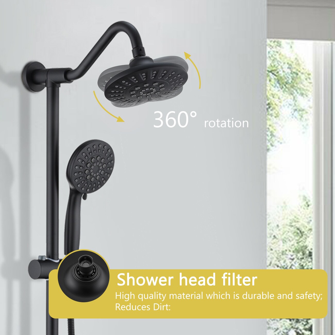 Vanfority VF-AE132MB Showerhead-Bar-Panels - View #5