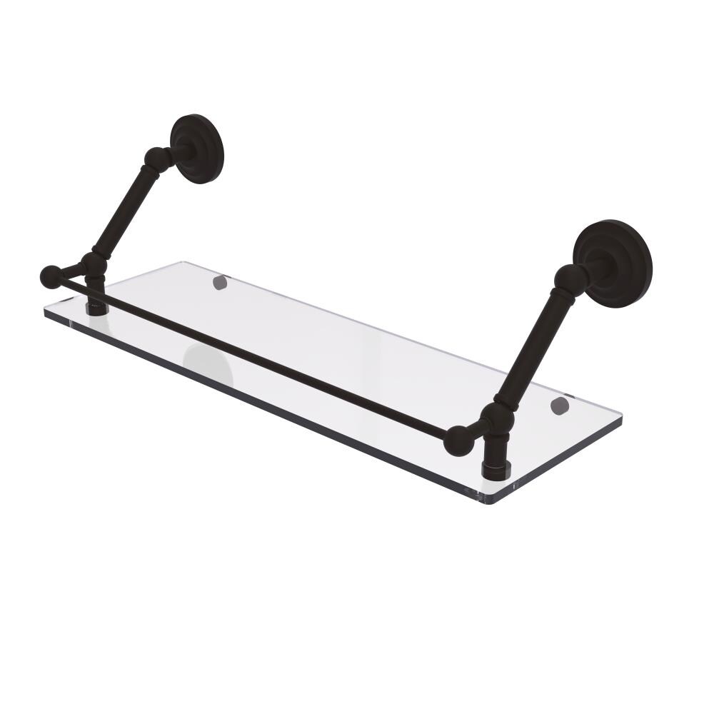 Allied Brass PQN-1-24-GAL-ORB Prestige Que New Oil-rubbed Bronze Wall mount Bathroom Shelf ( 24-in x 8-in x 8-in )