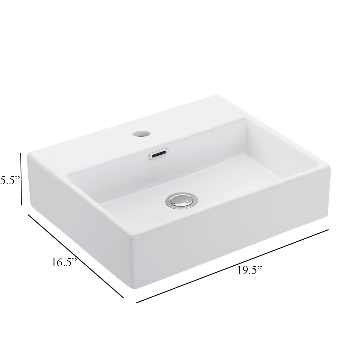 WS Bath Collections Quattro Ceramic White Ceramic Wall-mount ...