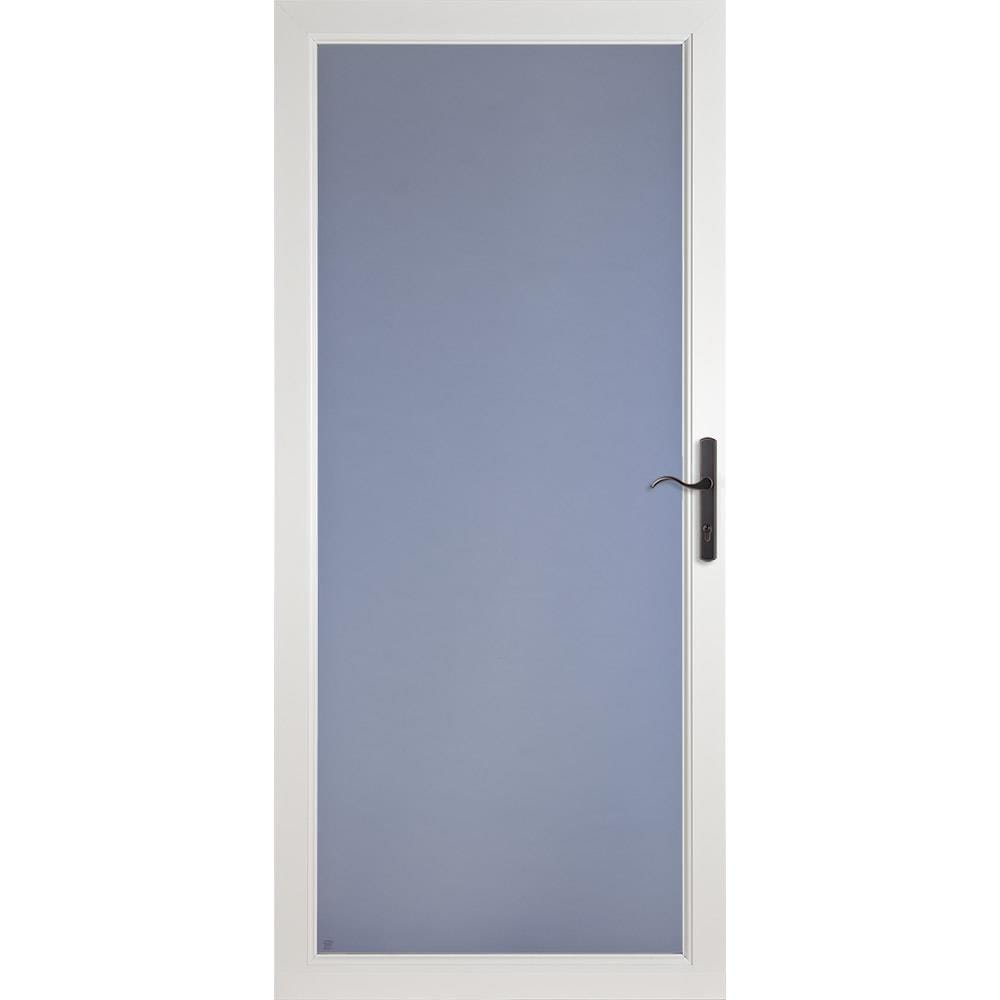 LARSON Secure Elegance White Full-View Aluminum Storm Door (Common: 36-in 81-in; Actual: 35.75-in x 79.75-in)