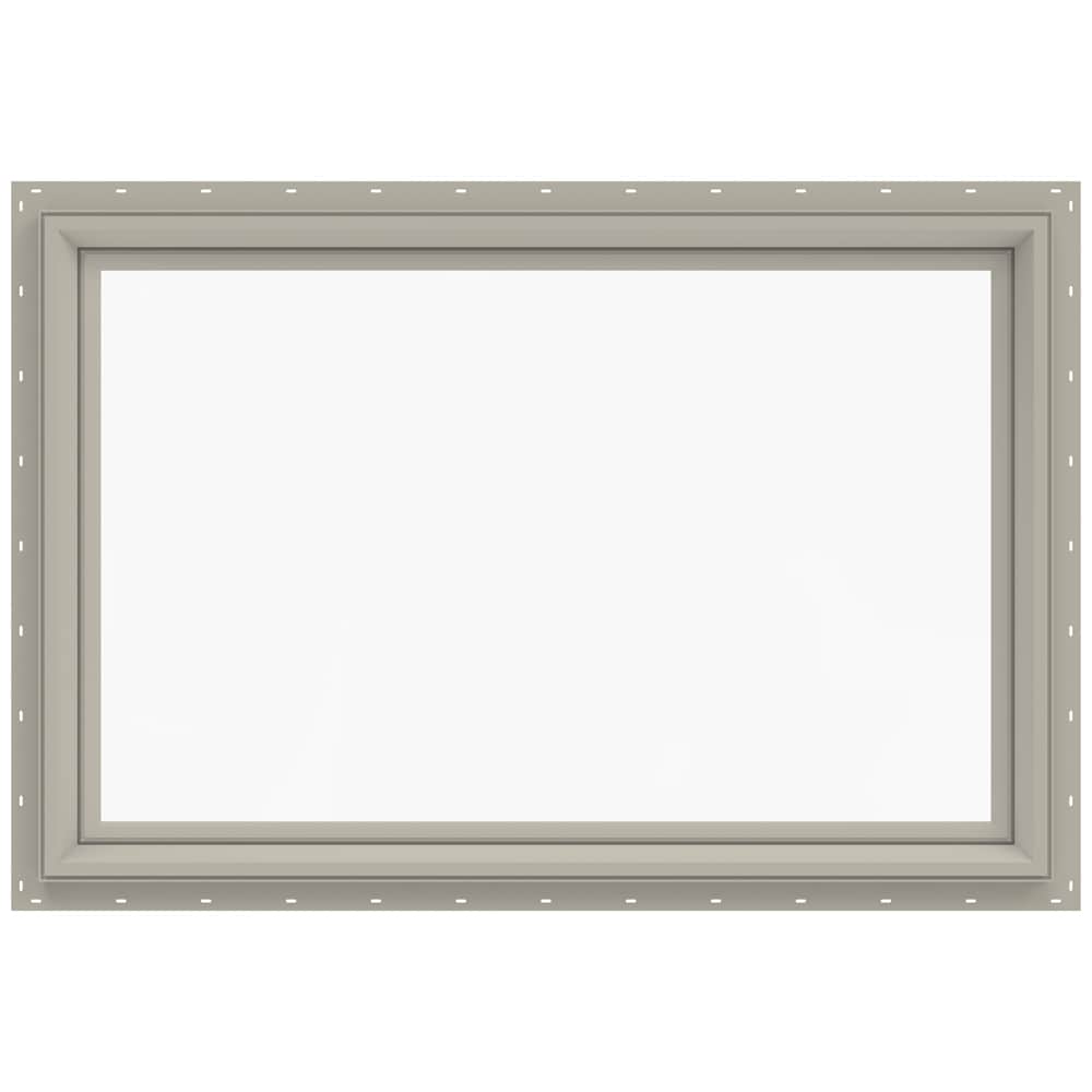 JELD-WEN LOWOLJW141600094 V-2500 35-1/2-in x 23-1/2-in Desert Sand Rectangle Picture Window