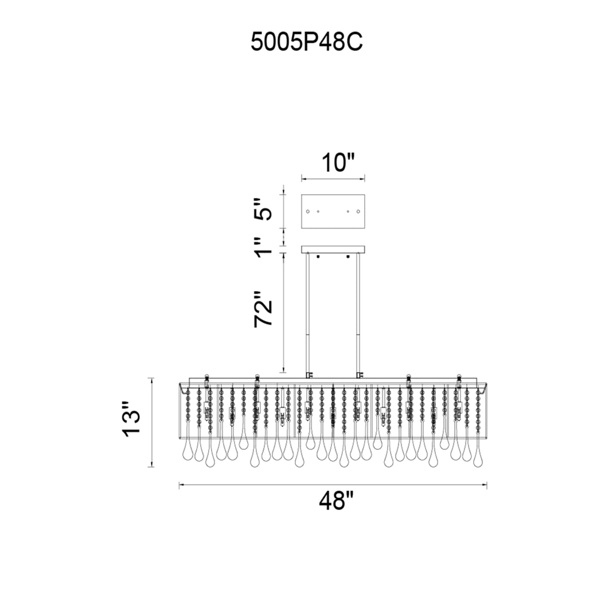 CWI Lighting 5005P48C(B-S) b090015 - View #7