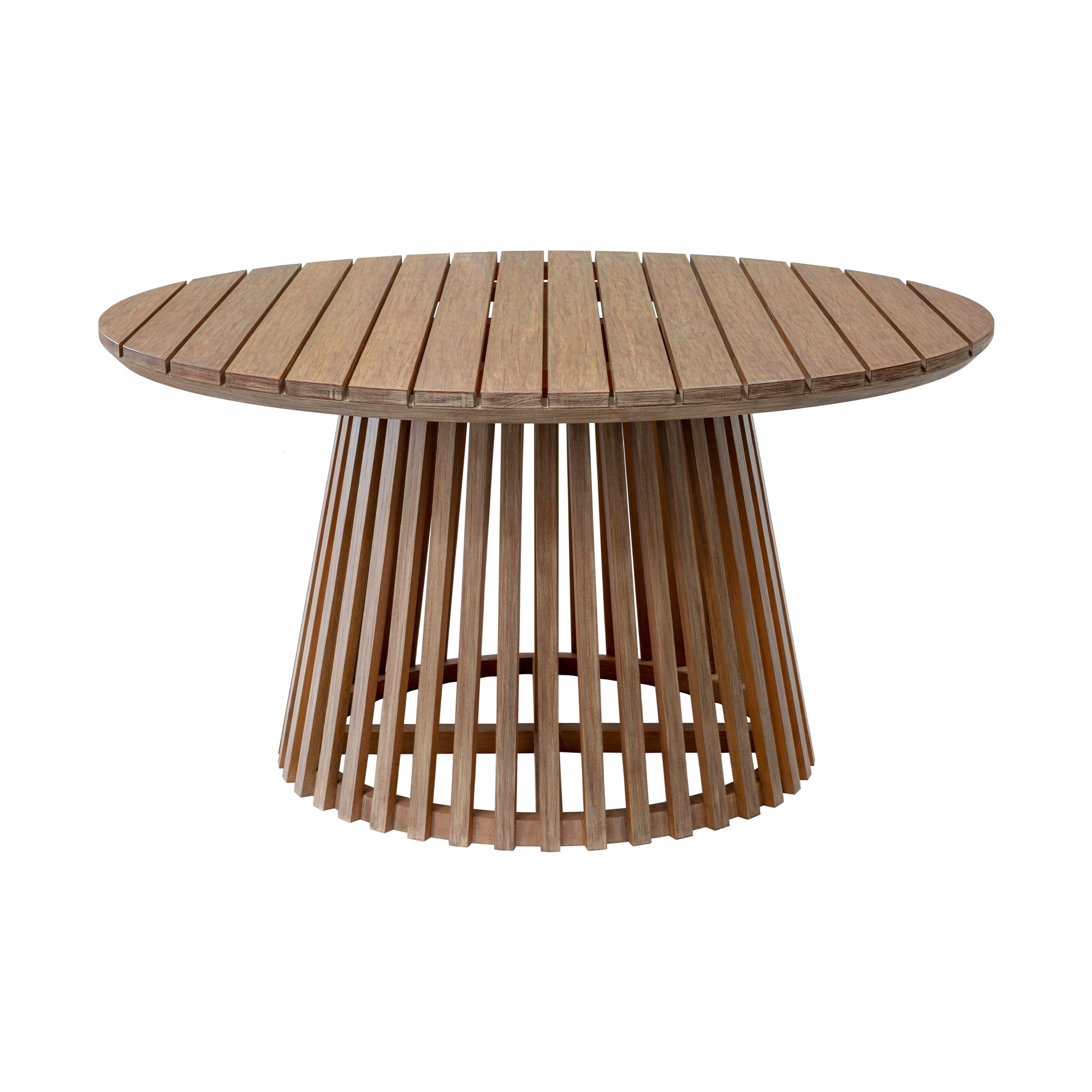 Armen Living LCESDIEUC Escondido Round Outdoor Dining Table 55-in W x 55-in L