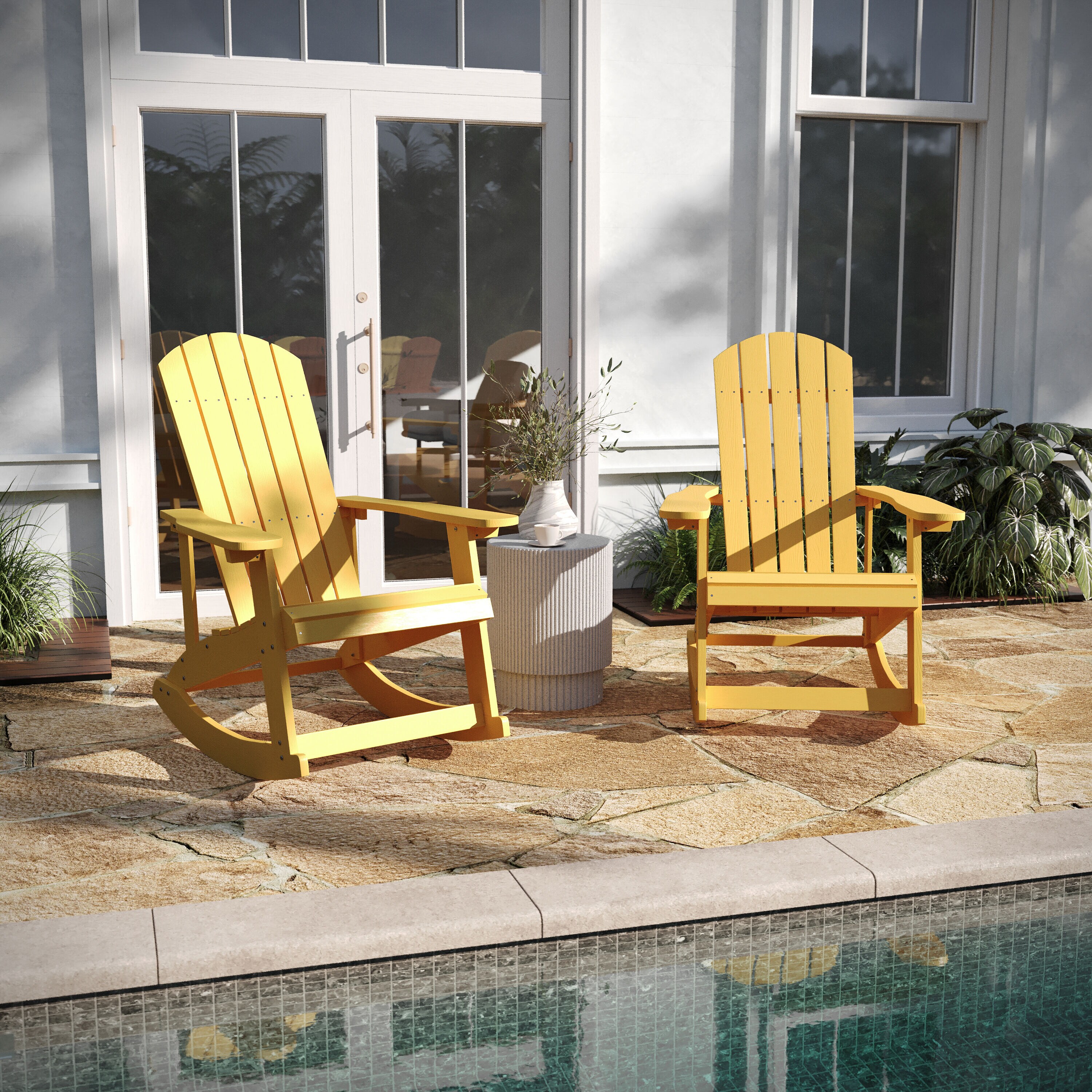 Yellow resin adirondack online chairs