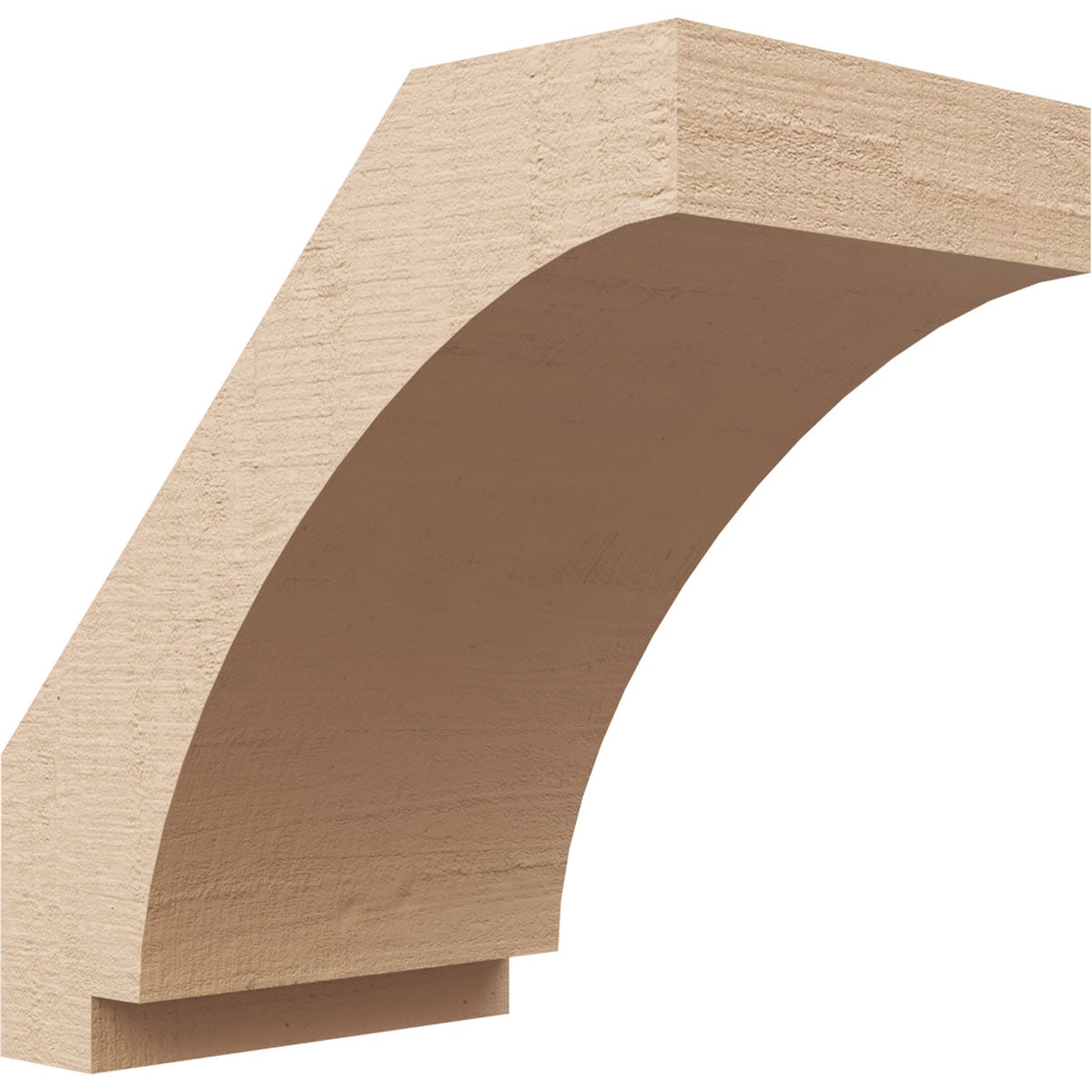 Ekena Millwork BRCUR05X08X08IMPRCPR 5-in x 8-in x 8-in Primed Urethane Imperial Rough Cedar TimberThane Knee Brace