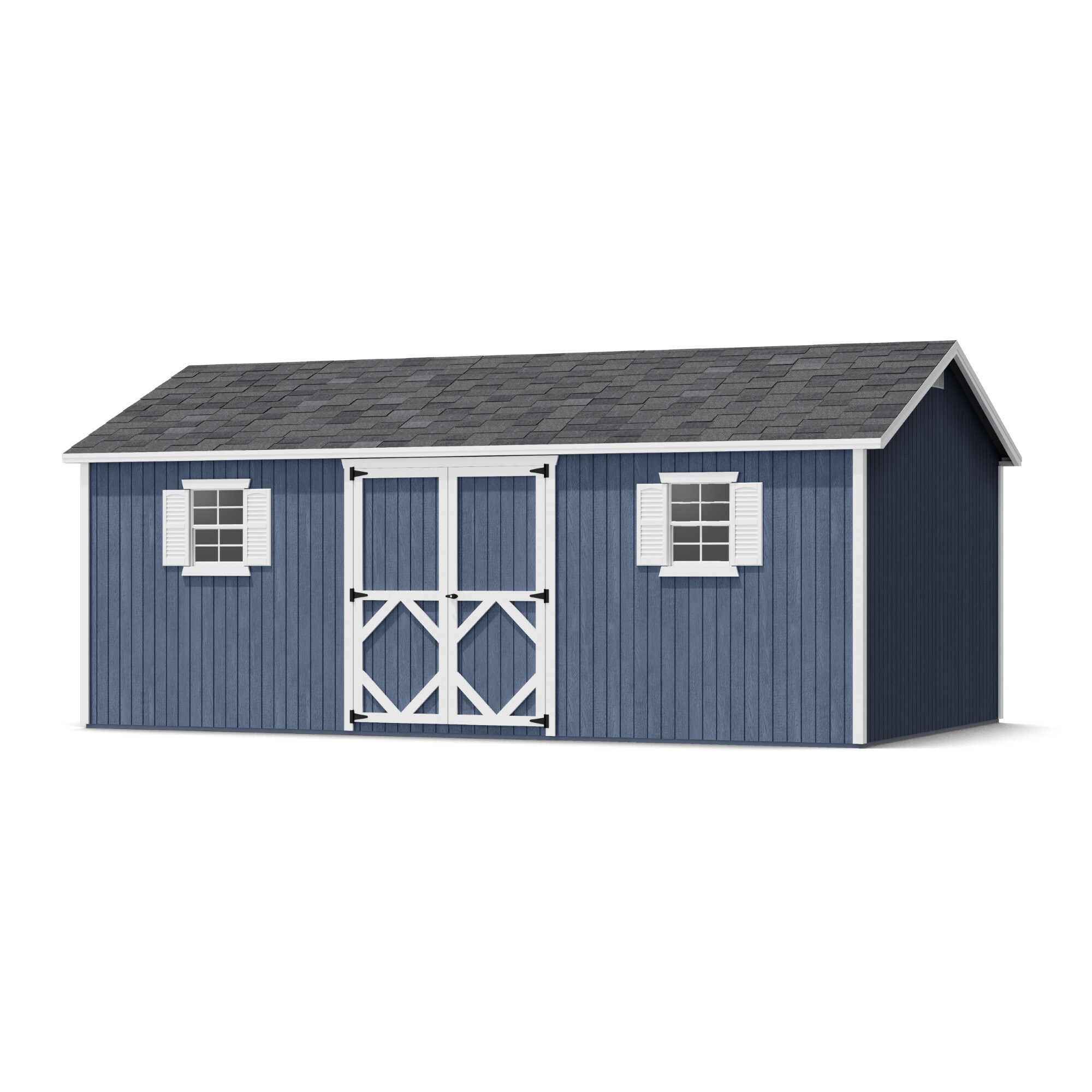 Little Cottage Co 12X20 CWS-PC-FK Classic Workshop 12-ft x 20-ft Gable Style Wood Outdoor Storage Shed with 2 Windows 2 Doors