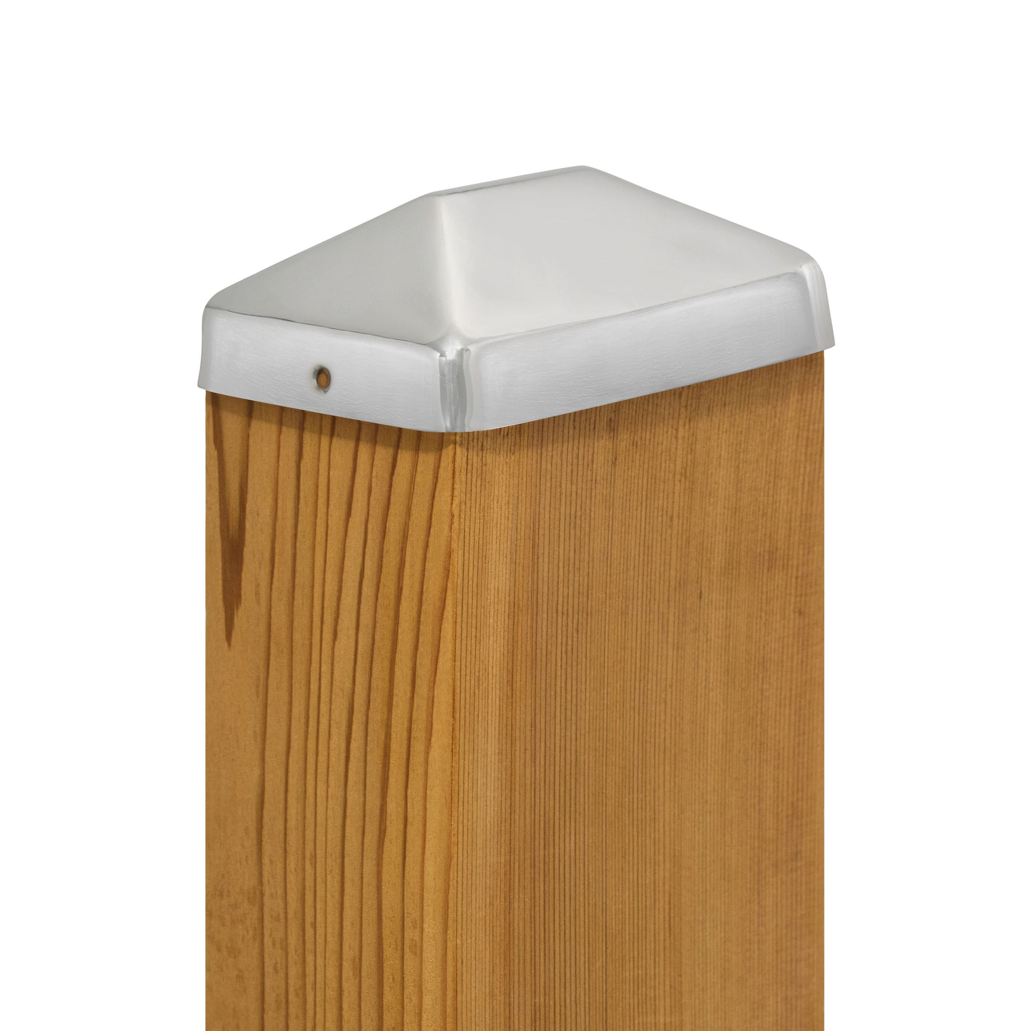 PERMAKAP 6-in x 6-in Pyramid Nautical Grade Polished Stainless Steel Deck Post Cap