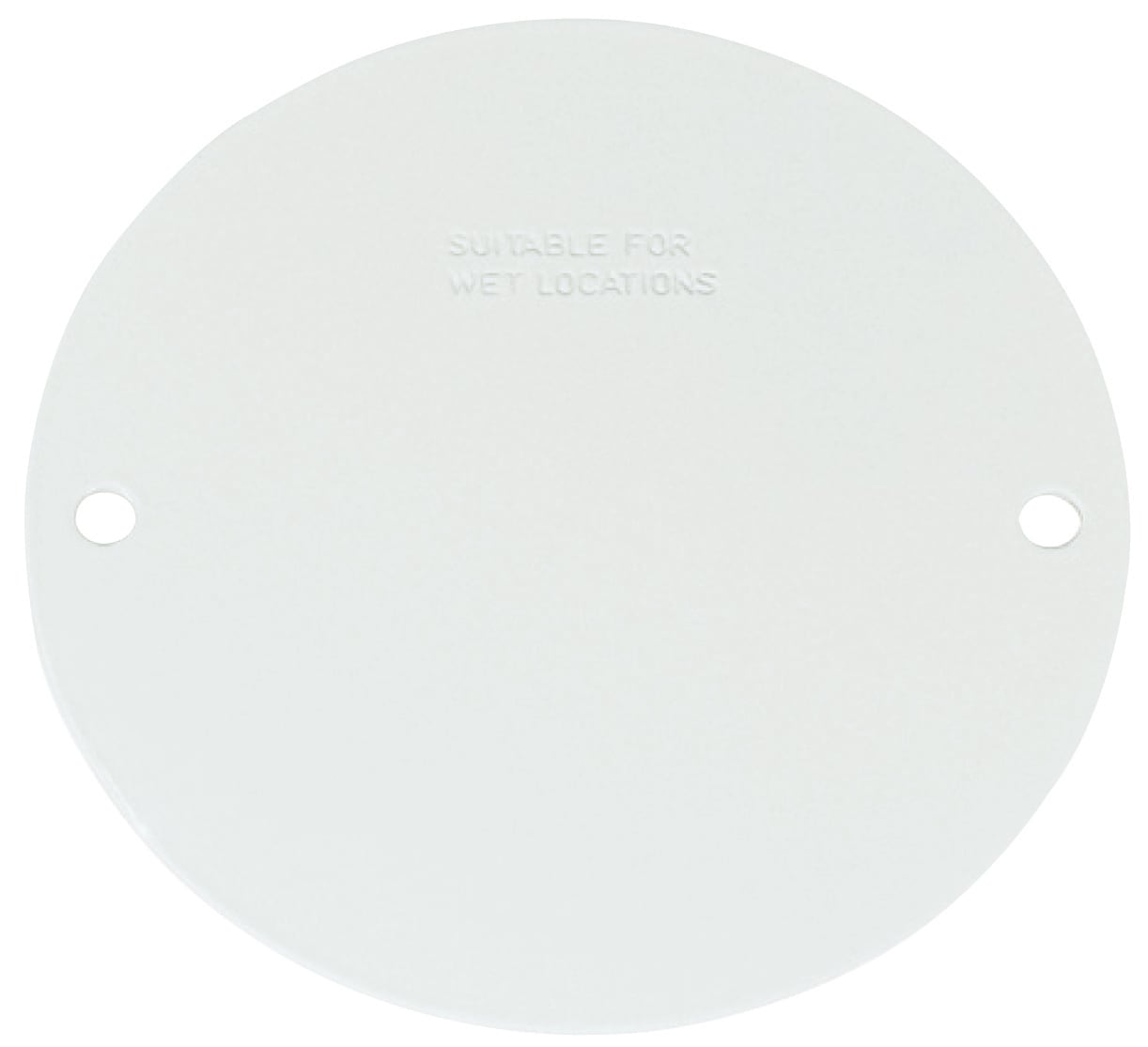 1x 65mm White PVC Circular Box Lids Electrical Conduit Cover Plate Twin Hole 