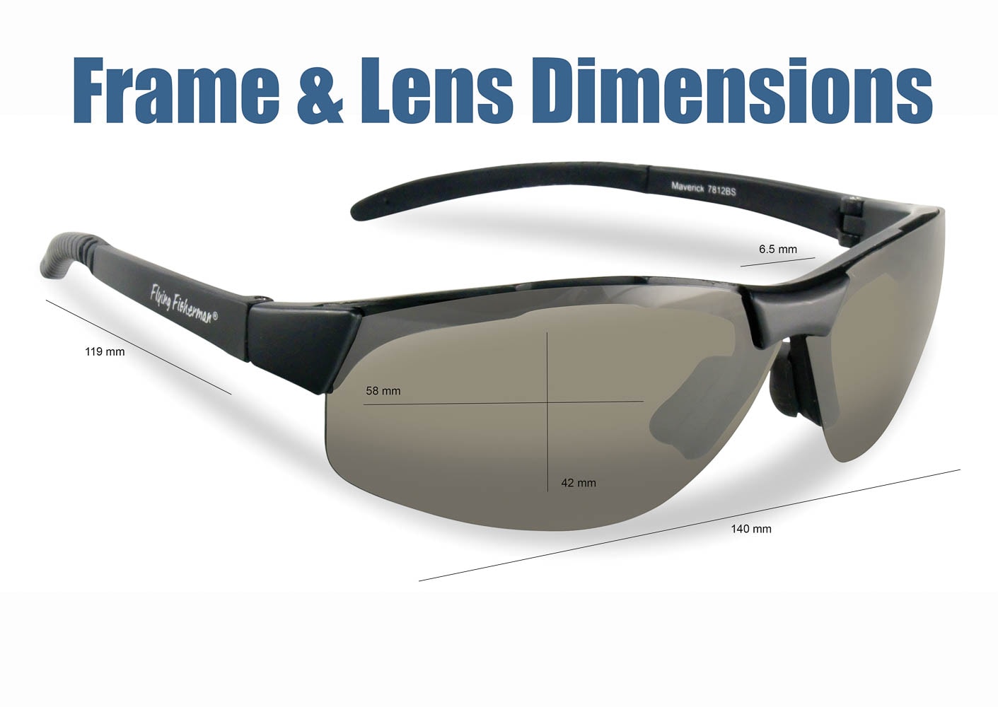 Flying Fisherman Adult Unisex Polarized Black Frame, Smoke Lens Plastic  Sunglasses at