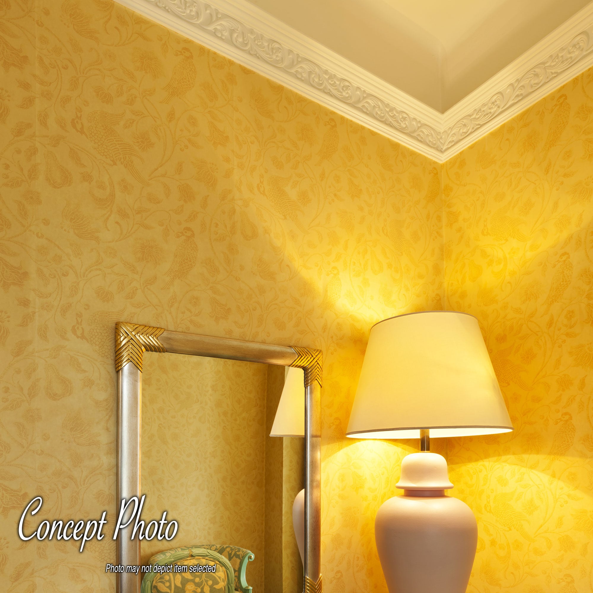 Primed White Polyurethane Decorative Crown Moulding 7-7/8 ft