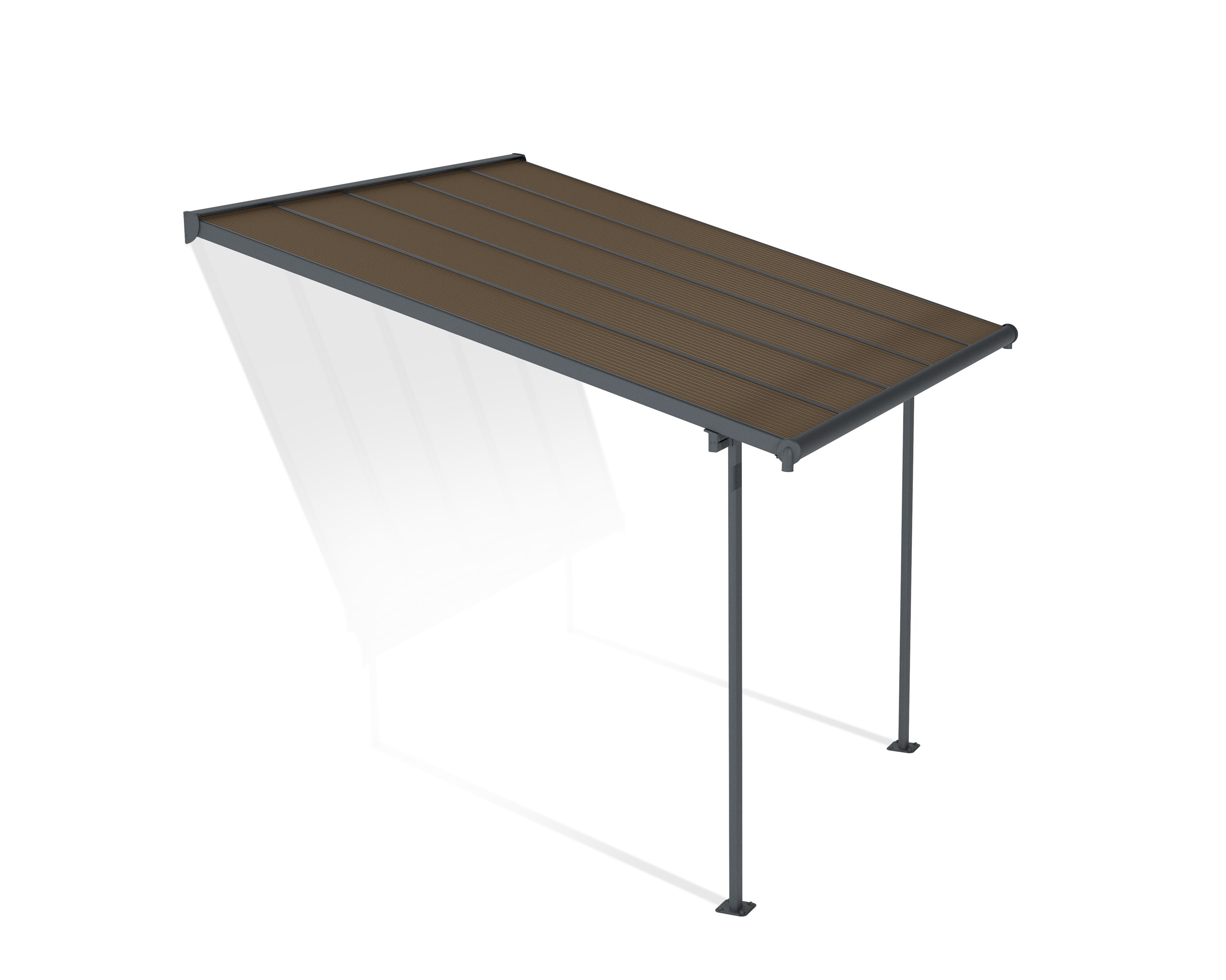 Canopia By Palram Sierra 10-ft X 10-ft Gray/Bronze Aluminum Patio Cover ...