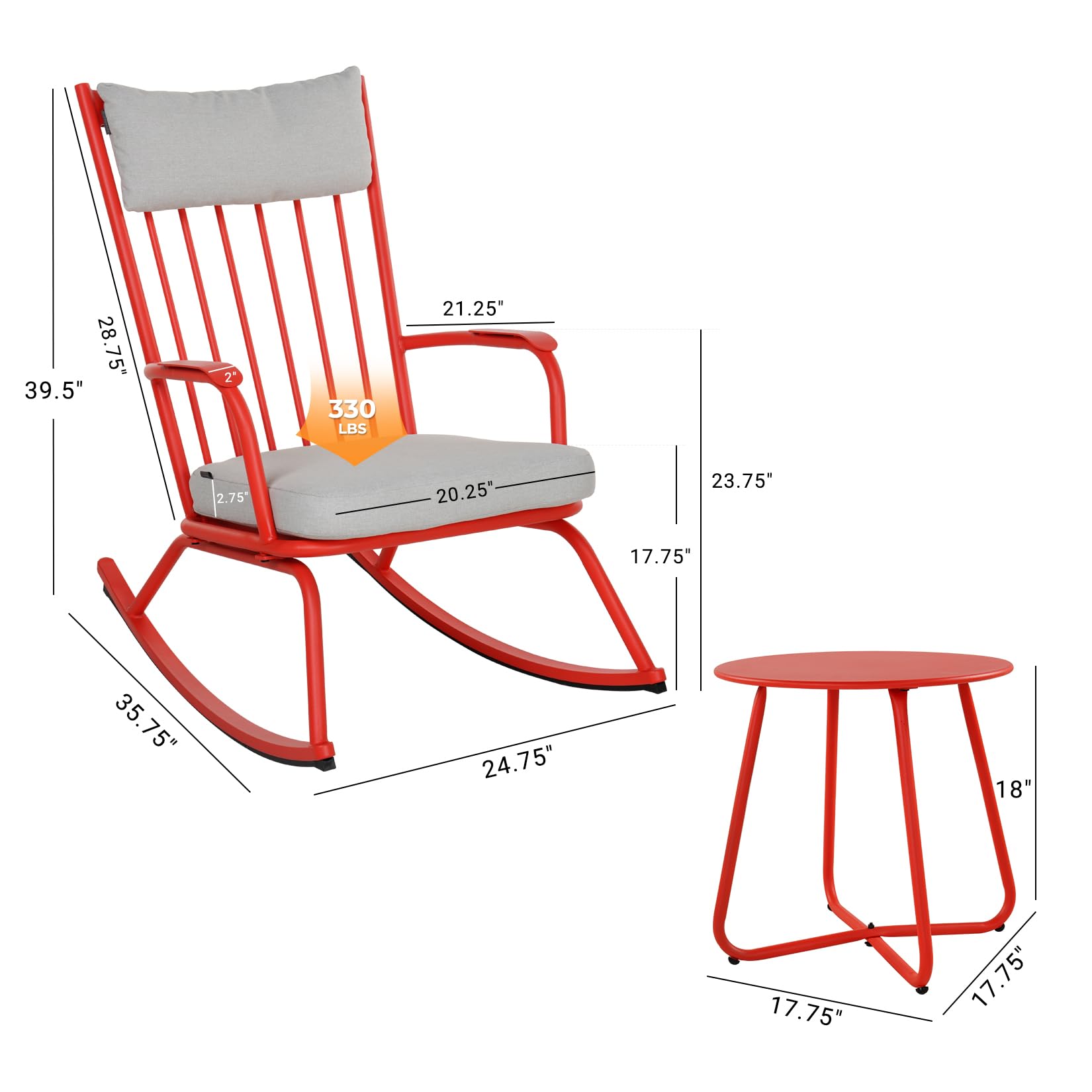 Upland RC-545-RD Patio-Chairs - View #5