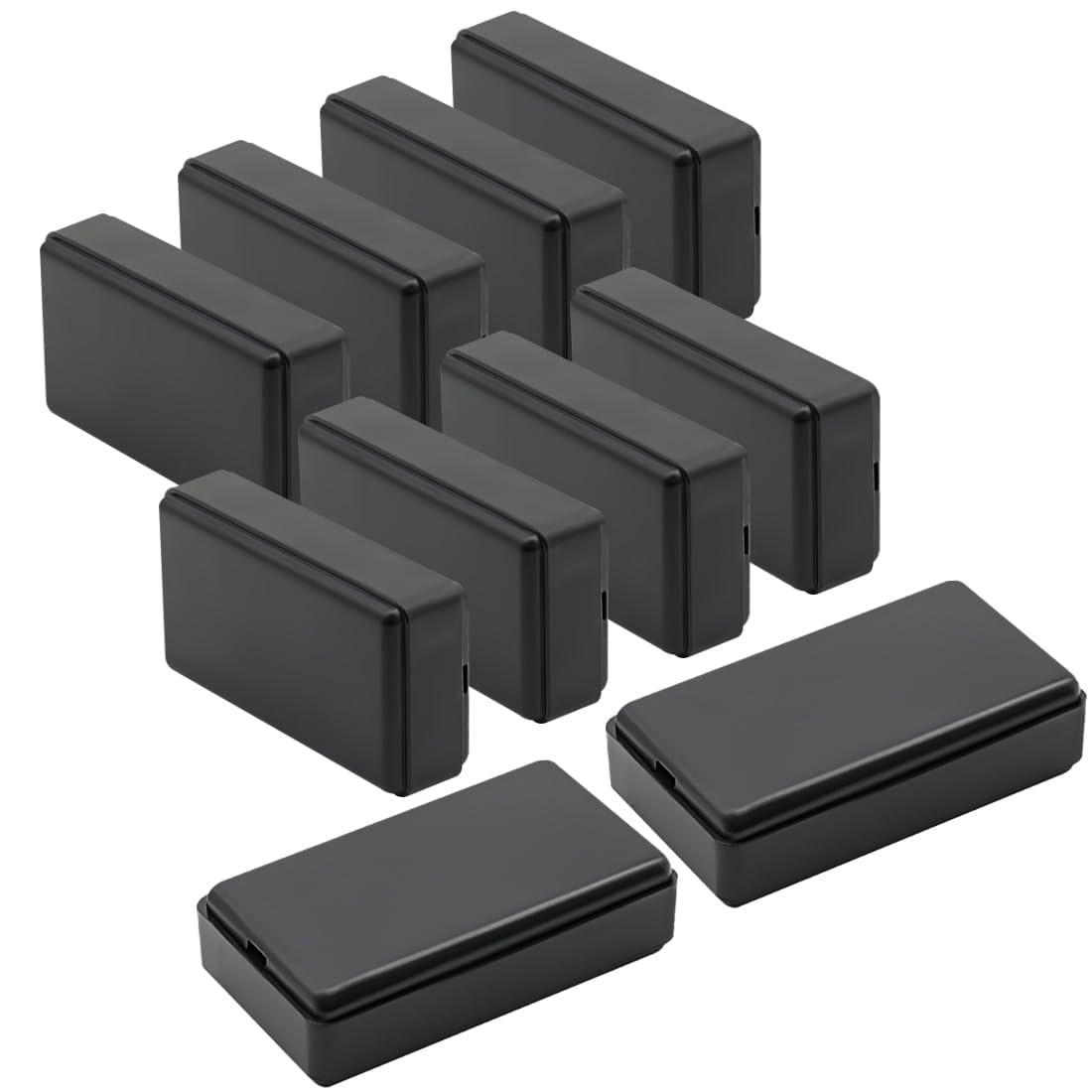 Misopily  Electrical Project Box Set of Ten ABS Plastic Small Junction Boxes for Electronics Black 2.0 by 1.1 by 0.6 inch