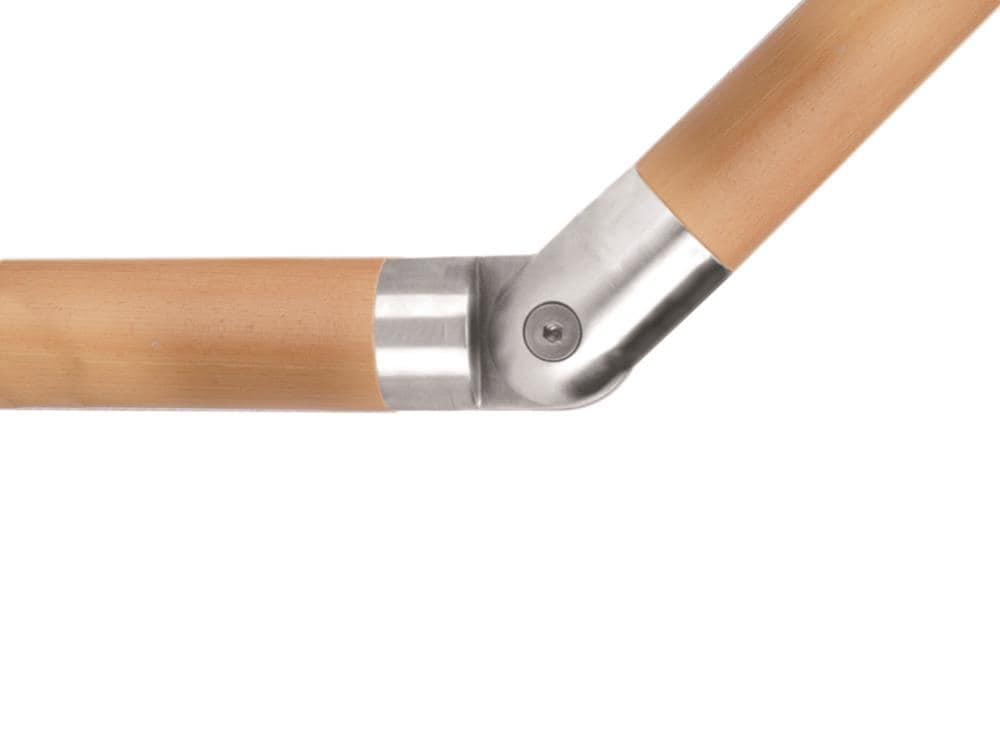 IAM Design E605 WoodInox 1.75-Inches x 3-Inches Satin Unfinished Stainless steel Connector