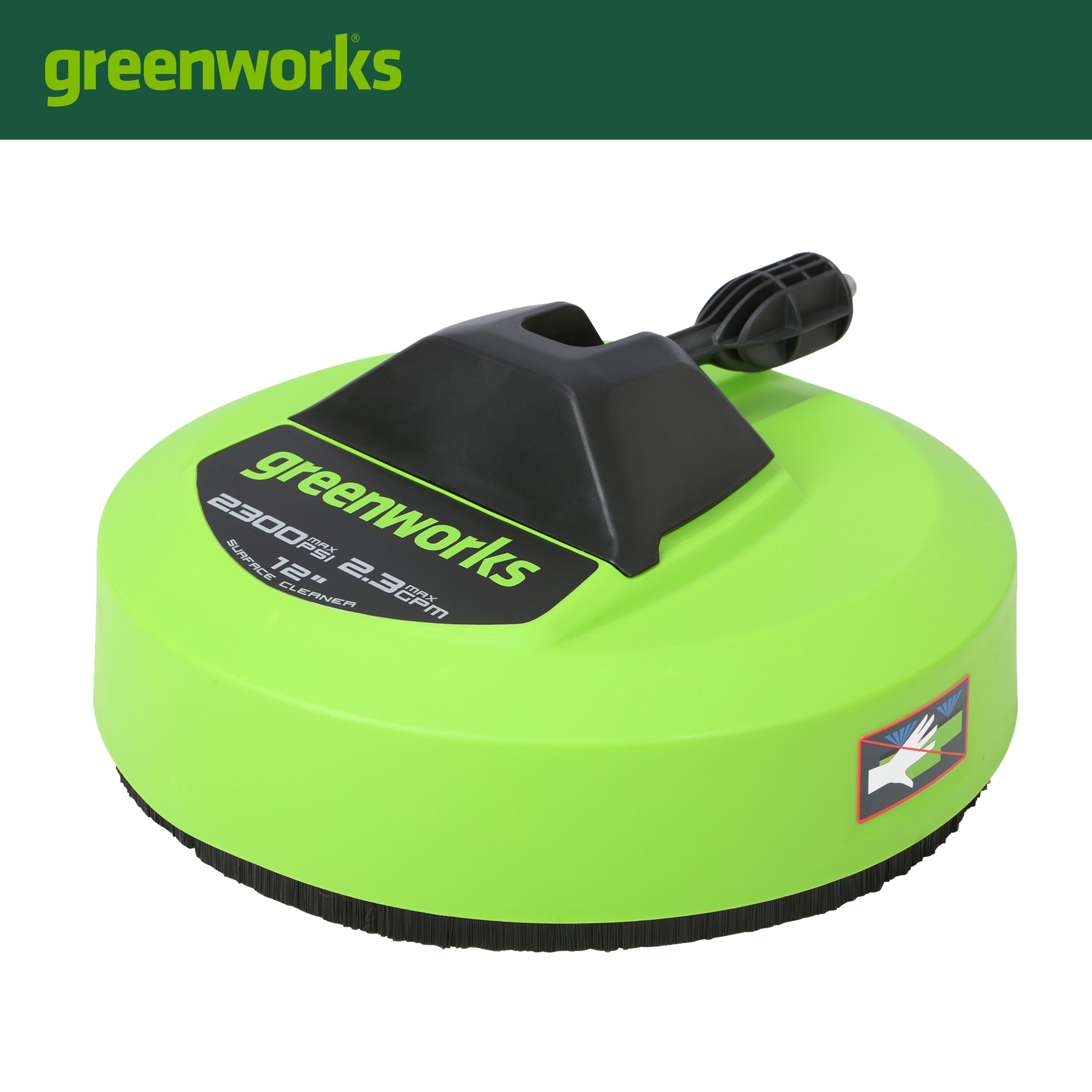 Universal 12-in 2300 PSI Rotating Surface Cleaner for Electric Pressure Washers | - Greenworks Pro SC120