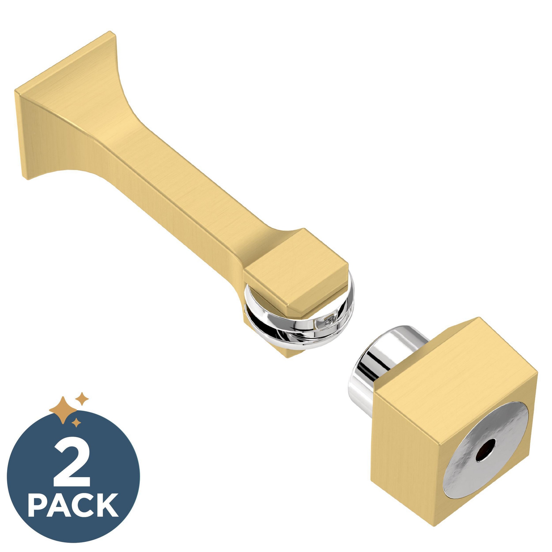 Franklin Brass B47313K-117-C 3-in Gold Rigid Door Stop 2 -Pack