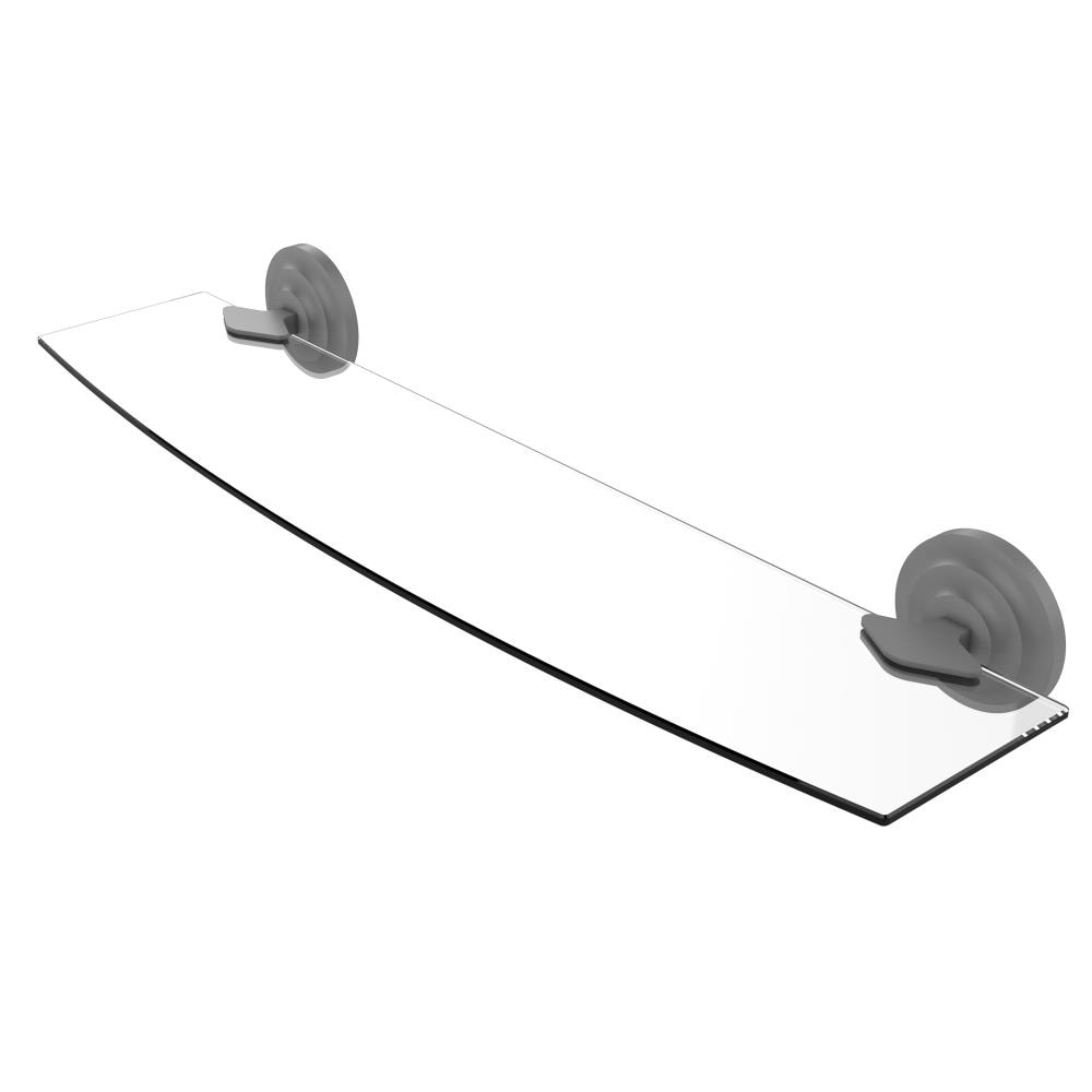 Allied Brass QN-33/24-GYM Que New Matte Gray Wall mount Bathroom Shelf ( 24-in x 3-in x 5-in )