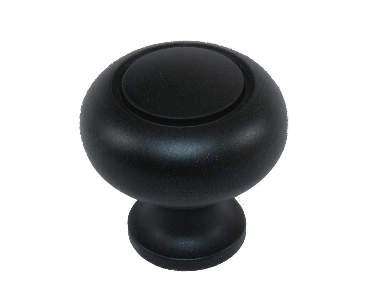  D1733MB Matte black Round Traditional Cabinet Knob