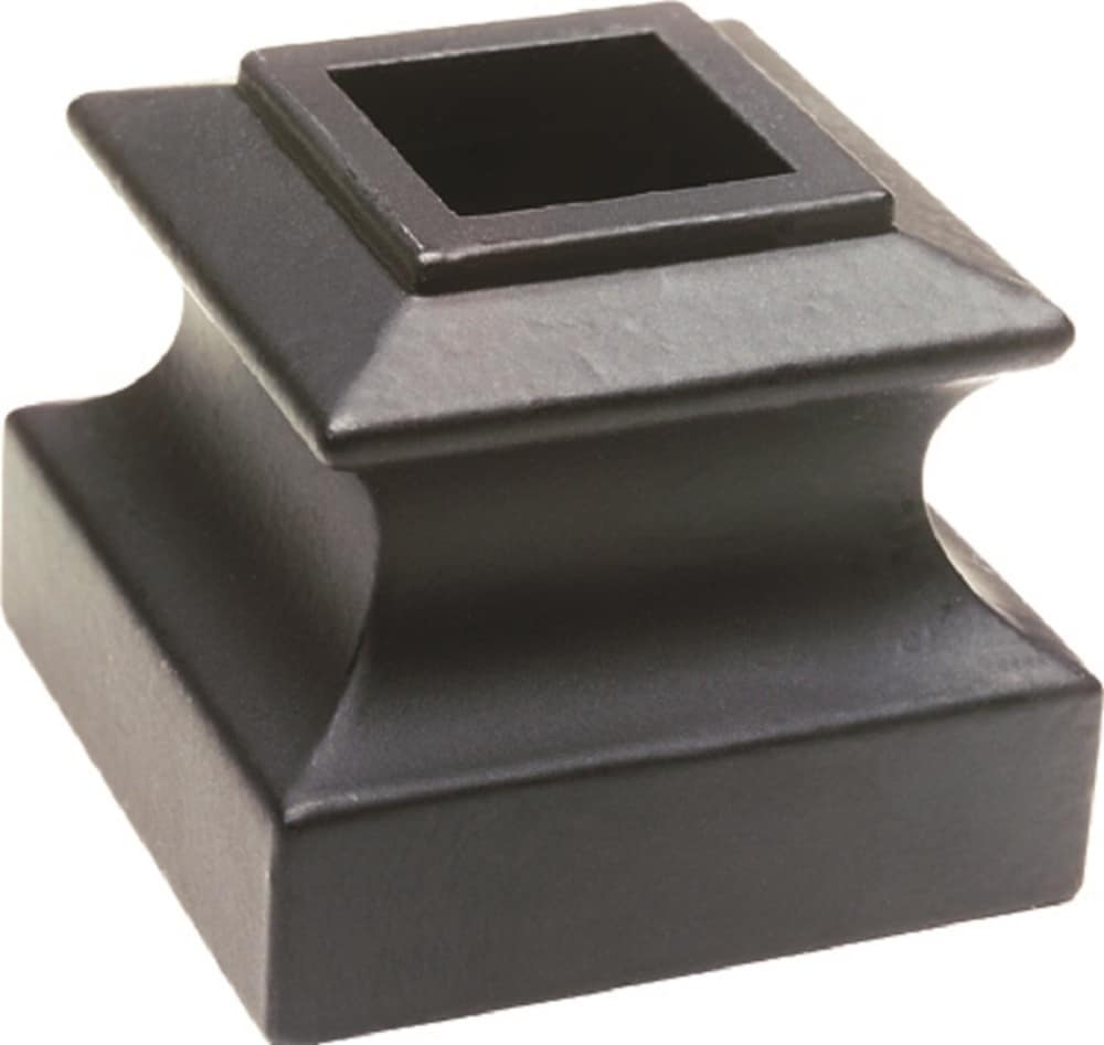 L.J. Smith Stair Systems LIWM-3101-PR 1.125-in x 1.1875-in Satin Black Wrought Iron Stair Baluster Shoe