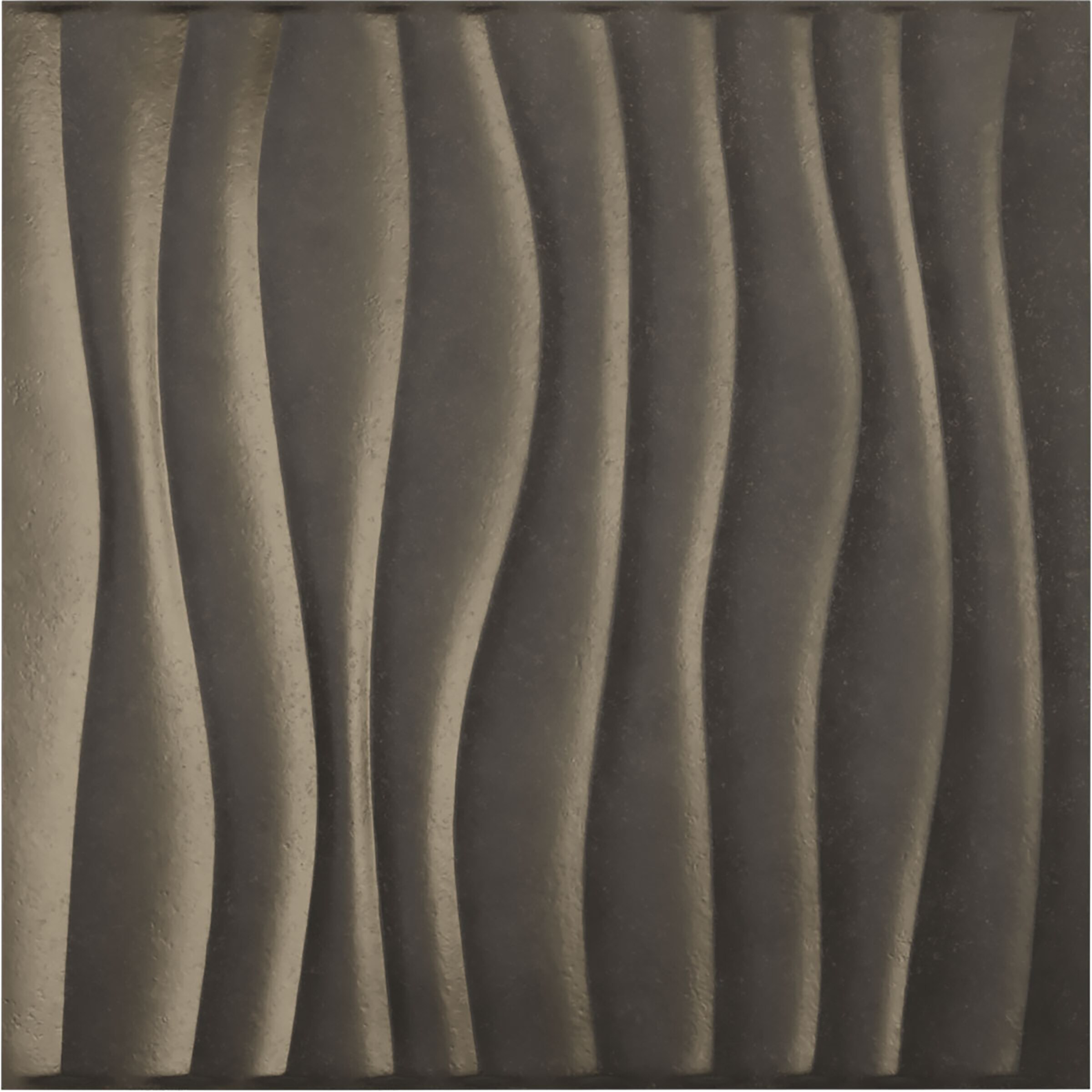 Ekena Millwork WP20X20SODST-CASE-12 19-5/8-in x 19-5/8-in Embossed Universal Aged Metallic Weathered Steel PVC Wall Panel 12 -Pack