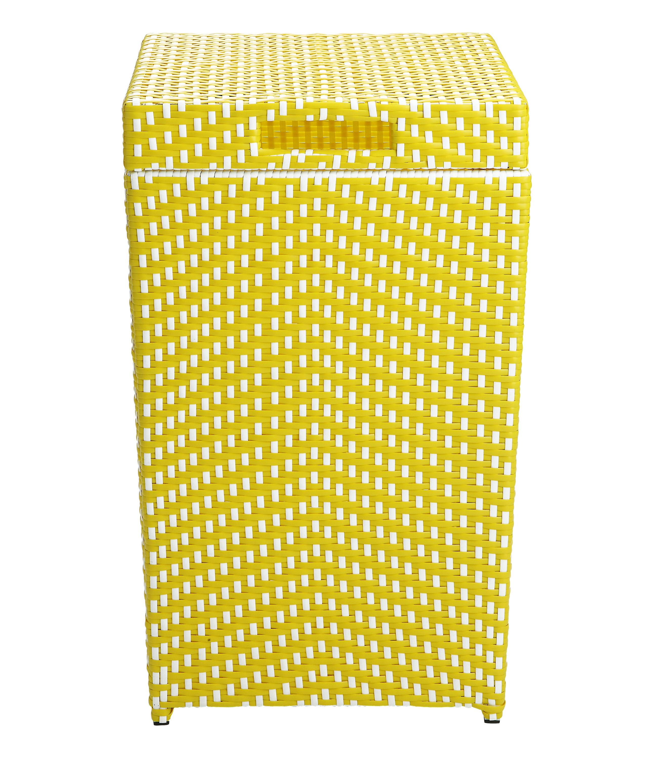 Furniture of America IDF-OA1863YW Gwen 18.25-in L x 18.25-in 30-Gallon Yellow Metal Deck Box