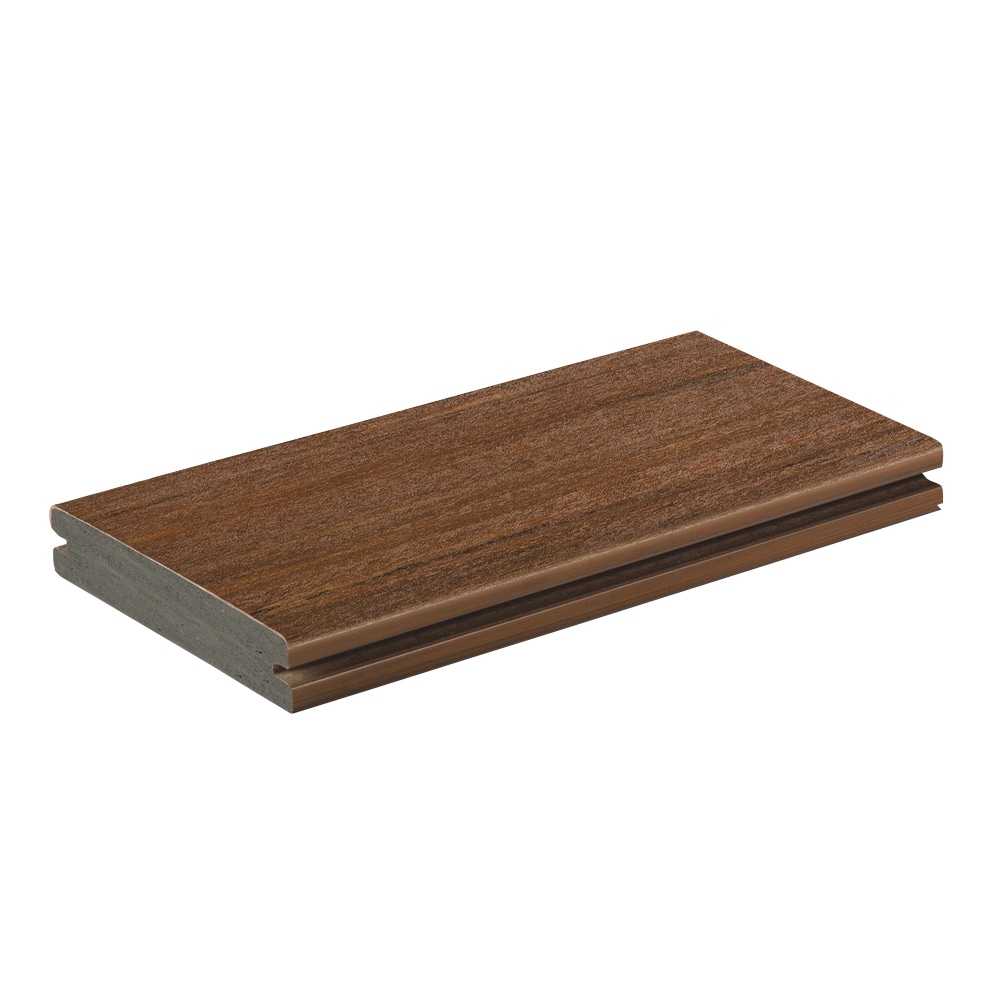 TimberTech Vintage 20-ft Mahogany Grooved PVC Deck Board in the 