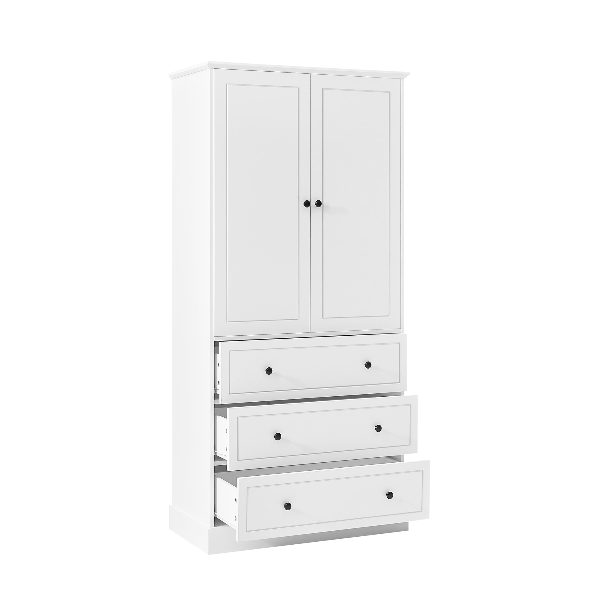 Hrinhom BA12-WHITE Linen-Cabinets - View #3